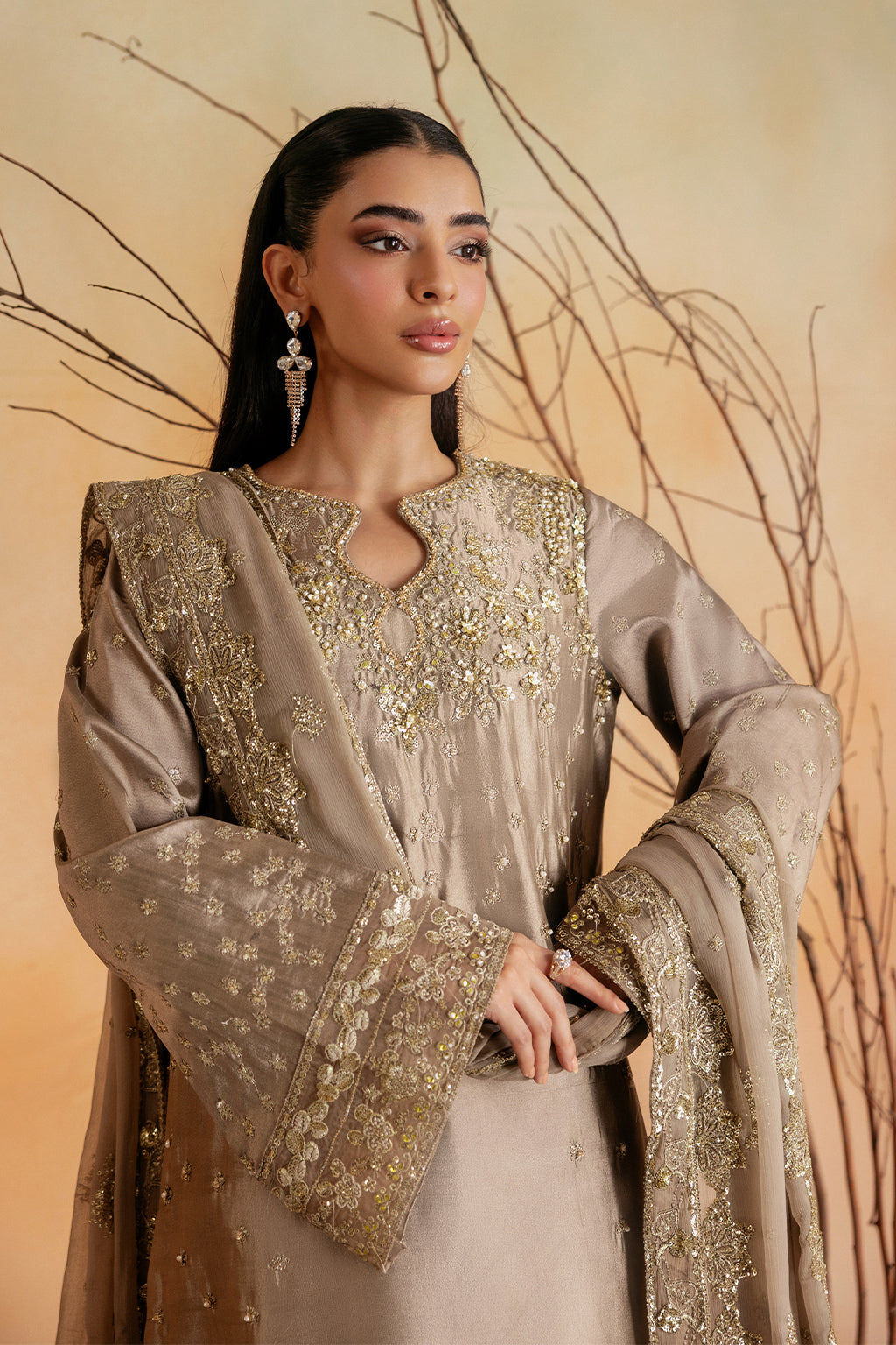 Emaan Adeel ODETTE Elara Sheesha Silk Pakistani designer outfit look 7