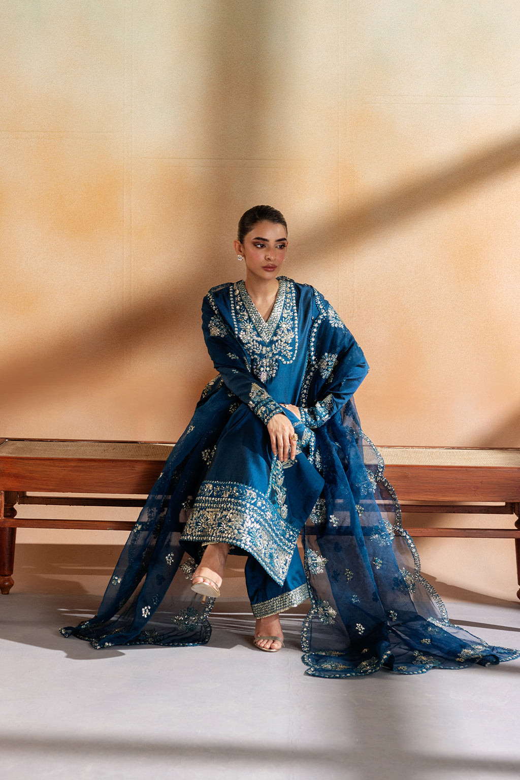 Emaan Adeel EDEN Elara Sheesha Silk Pakistani designer outfit look 5