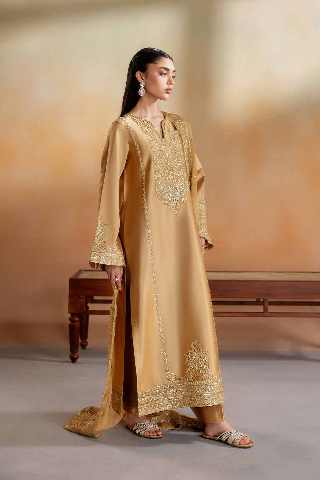 Emaan Adeel BRIELLE Elara Sheesha Silk Pakistani designer outfit look 4