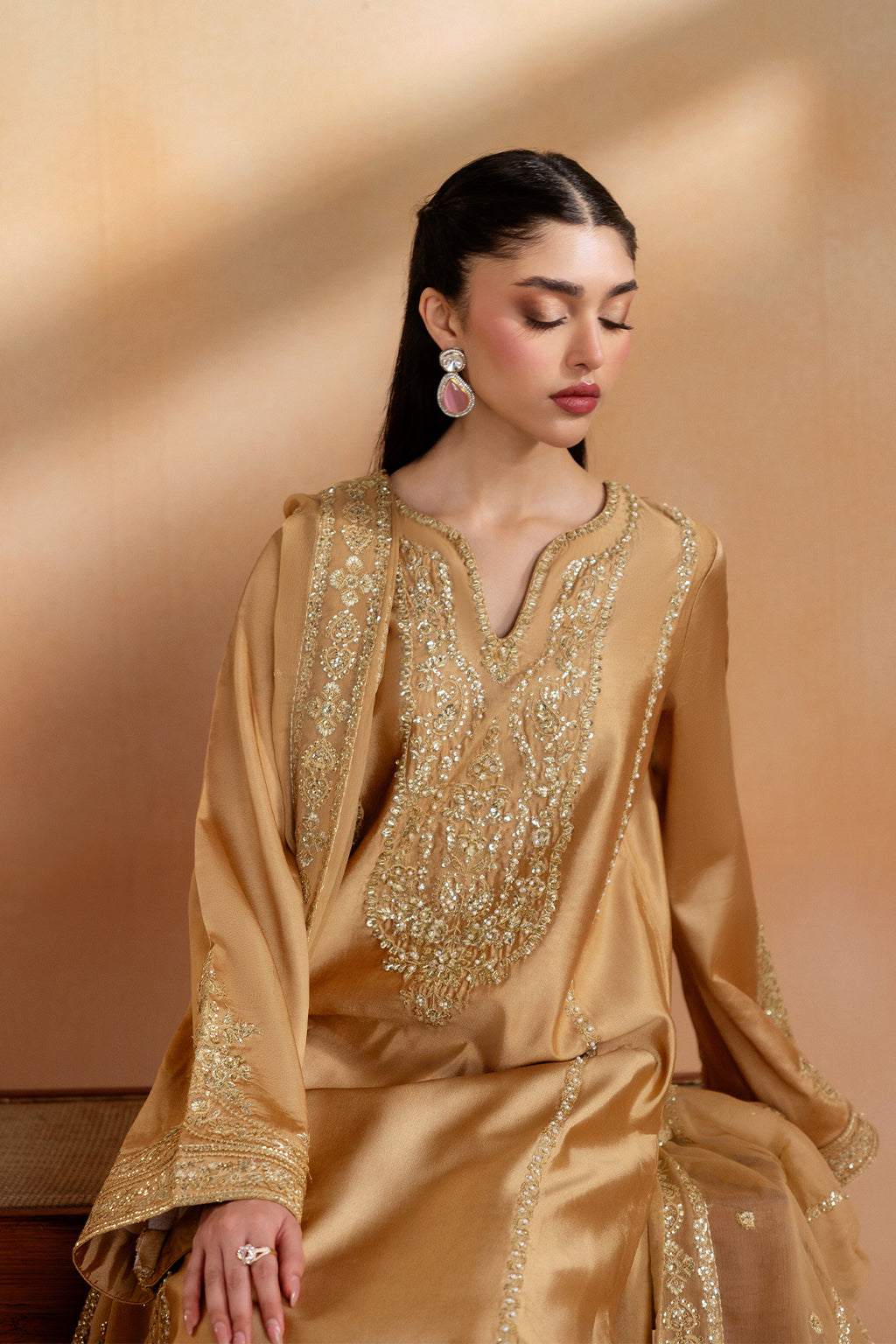 Emaan Adeel BRIELLE Elara Sheesha Silk Pakistani designer outfit look 7