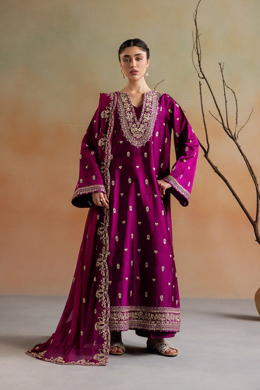 Emaan Adeel FAYE Elara Sheesha Silk Pakistani designer outfit look 1