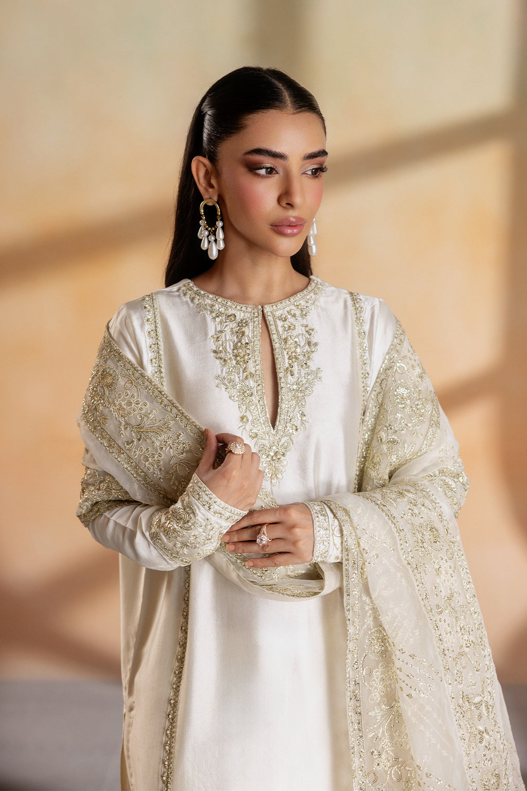 Emaan Adeel RUE Elara Sheesha Silk Pakistani designer outfit look 4