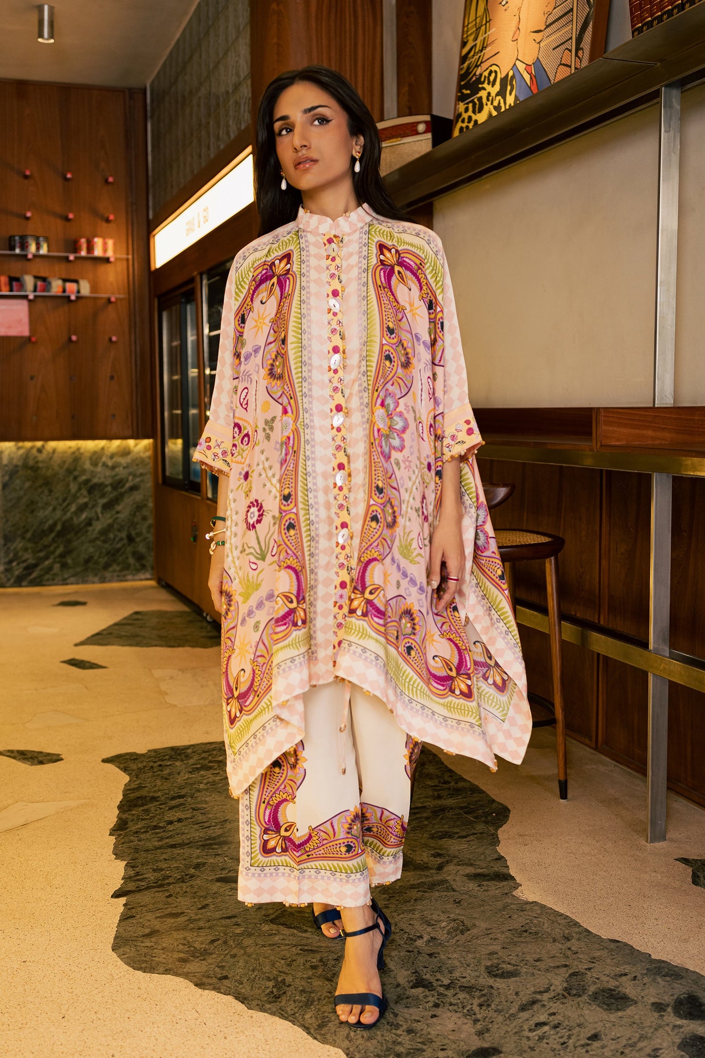 Zaha ELIA (ZRW-21879) Silk Fall '26 Pret Pakistani designer outfit look 1