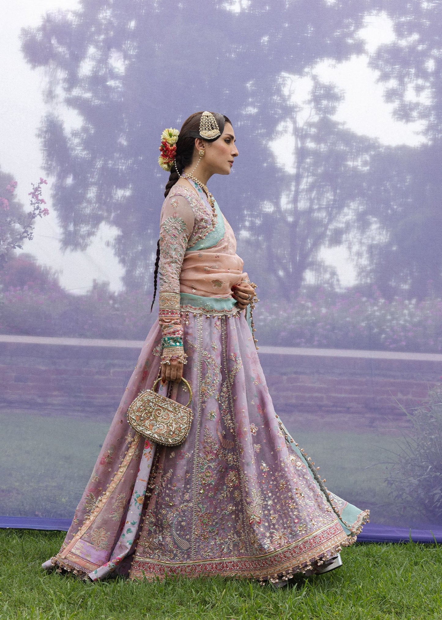 Hussain Rehar Gulrang The Doll House Festive Unstitched '26 Pakistani designer outfit look 3