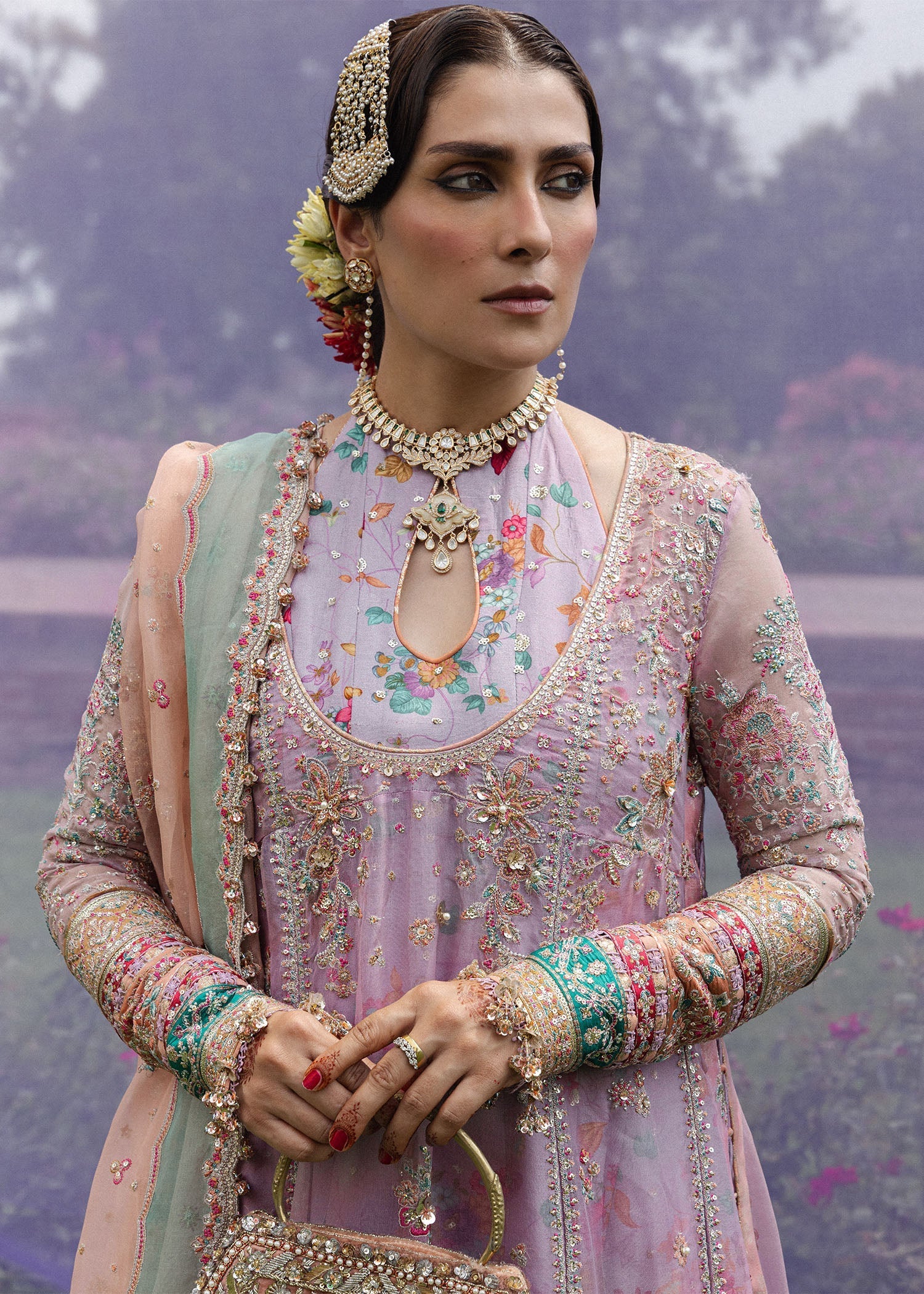 Hussain Rehar Gulrang The Doll House Festive Unstitched '26 Pakistani designer outfit look 2