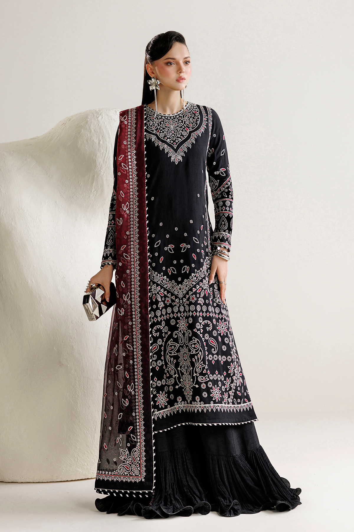 Jazmin EMBROIDERED RAW SILK UR-7091 Mirelle Luxury Formals '26 Pret Pakistani designer outfit look 4