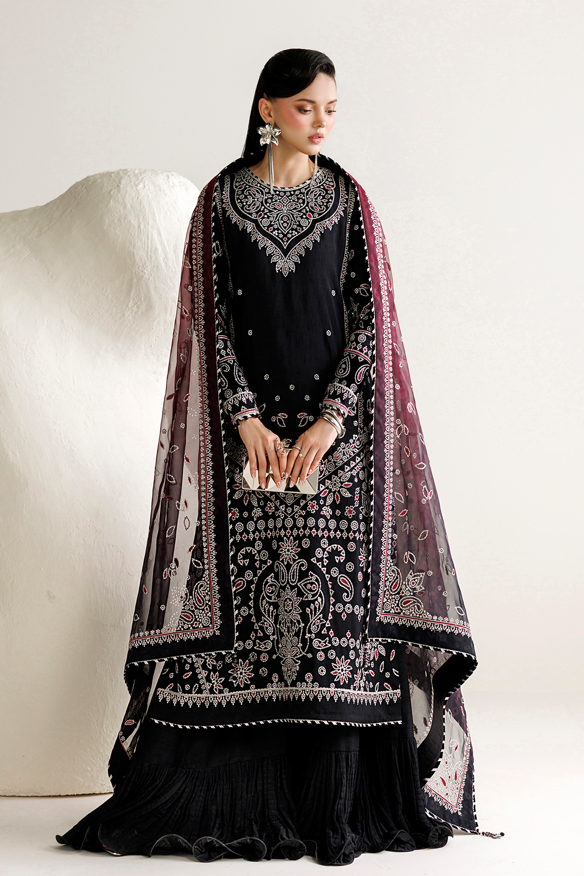 Jazmin EMBROIDERED RAW SILK UR-7091 Mirelle Luxury Formals '26 Pret Pakistani designer outfit look 3