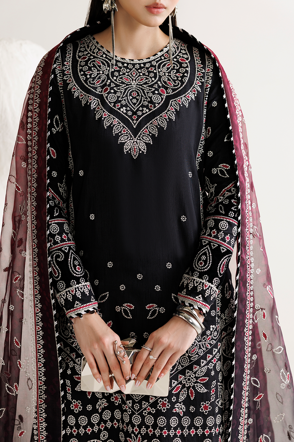 Jazmin EMBROIDERED RAW SILK UR-7091 Mirelle Luxury Formals '26 Pret Pakistani designer outfit look 6
