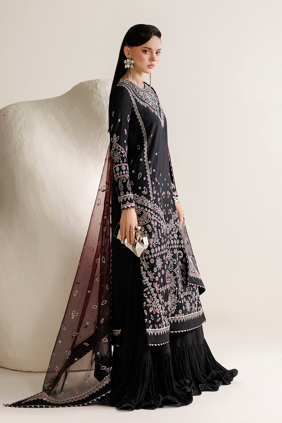 Jazmin EMBROIDERED RAW SILK UR-7091 Mirelle Luxury Formals '26 Pret Pakistani designer outfit look 5