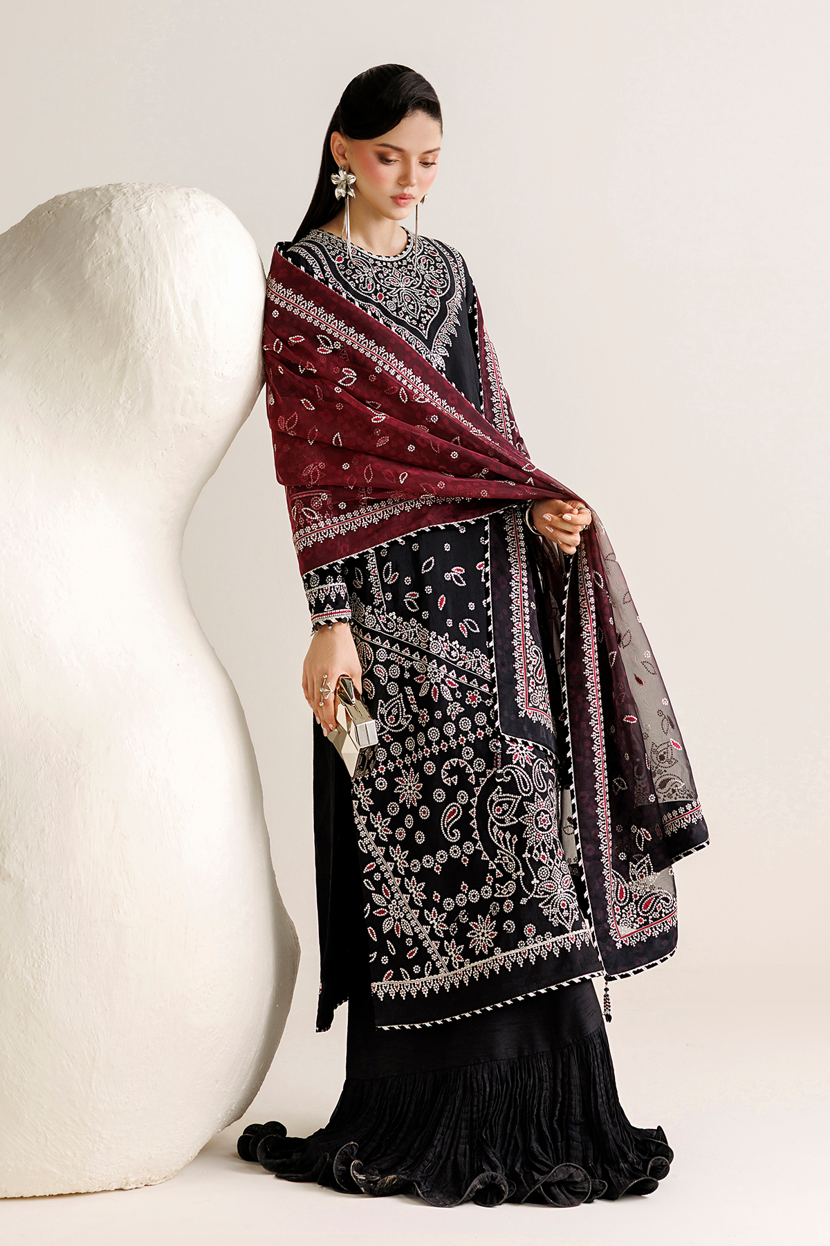 Jazmin EMBROIDERED RAW SILK UR-7091 Mirelle Luxury Formals '26 Pret Pakistani designer outfit look 1