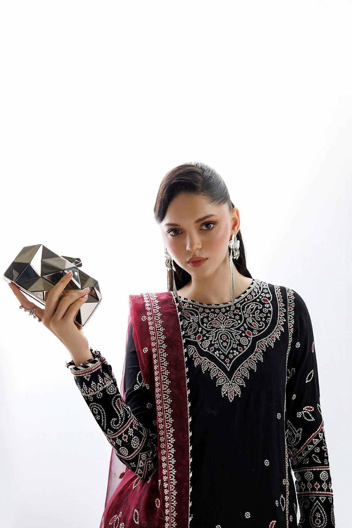 Jazmin EMBROIDERED RAW SILK UR-7091 Mirelle Luxury Formals '26 Pret Pakistani designer outfit look 11