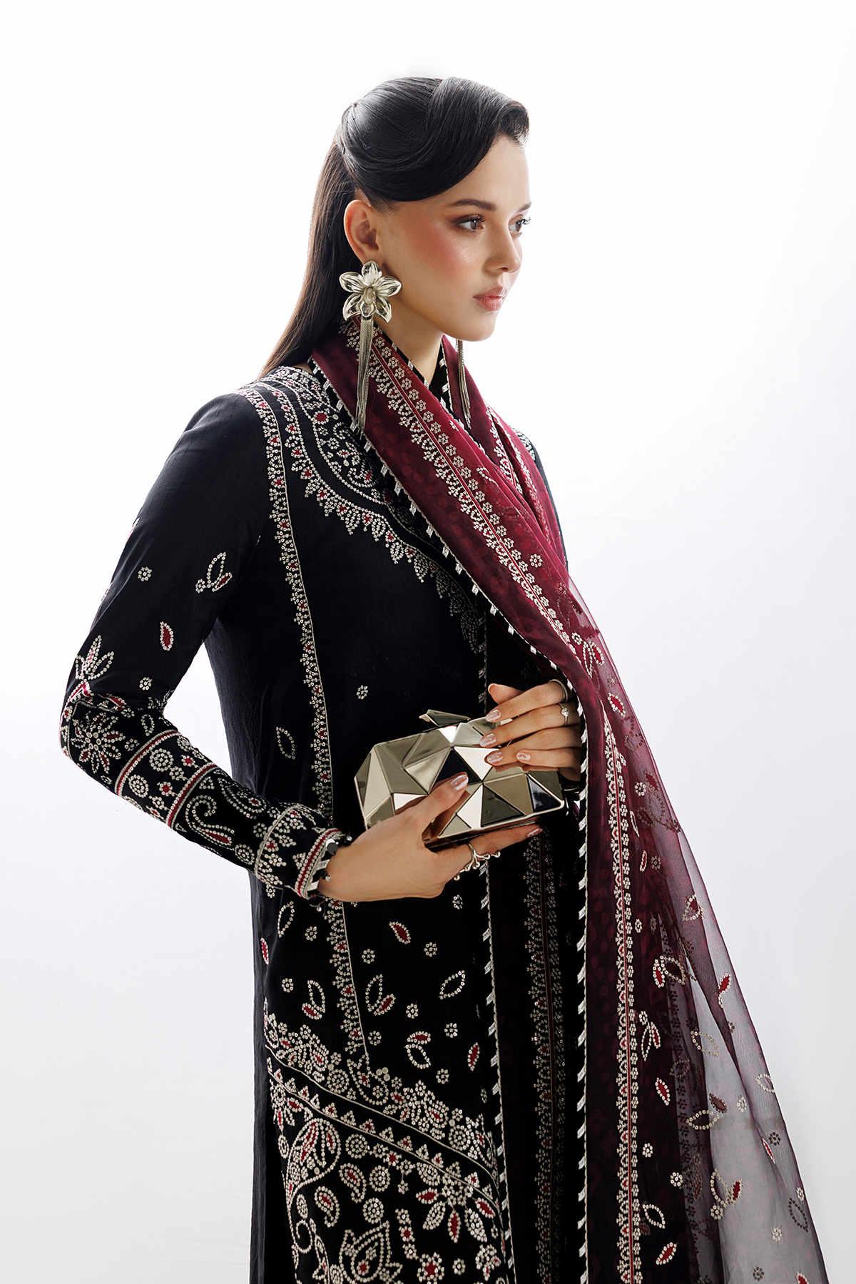 Jazmin EMBROIDERED RAW SILK UR-7091 Mirelle Luxury Formals '26 Pret Pakistani designer outfit look 12