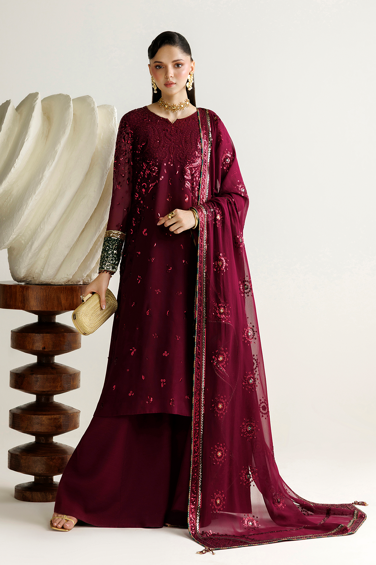 Jazmin EMBROIDERED CHIFFON UC-3137 Mirelle Luxury Formals '26 Pret Pakistani designer outfit look 6