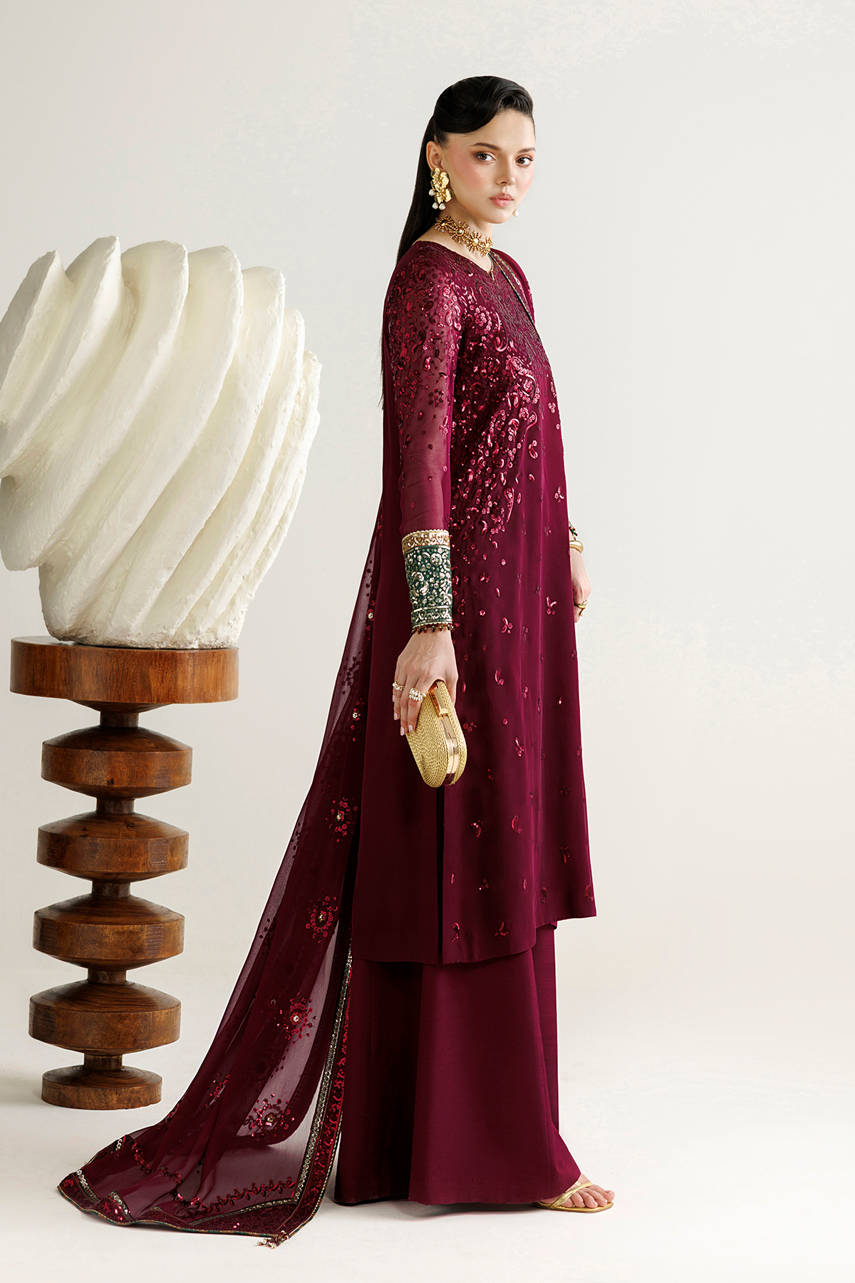 Jazmin EMBROIDERED CHIFFON UC-3137 Mirelle Luxury Formals '26 Pret Pakistani designer outfit look 3