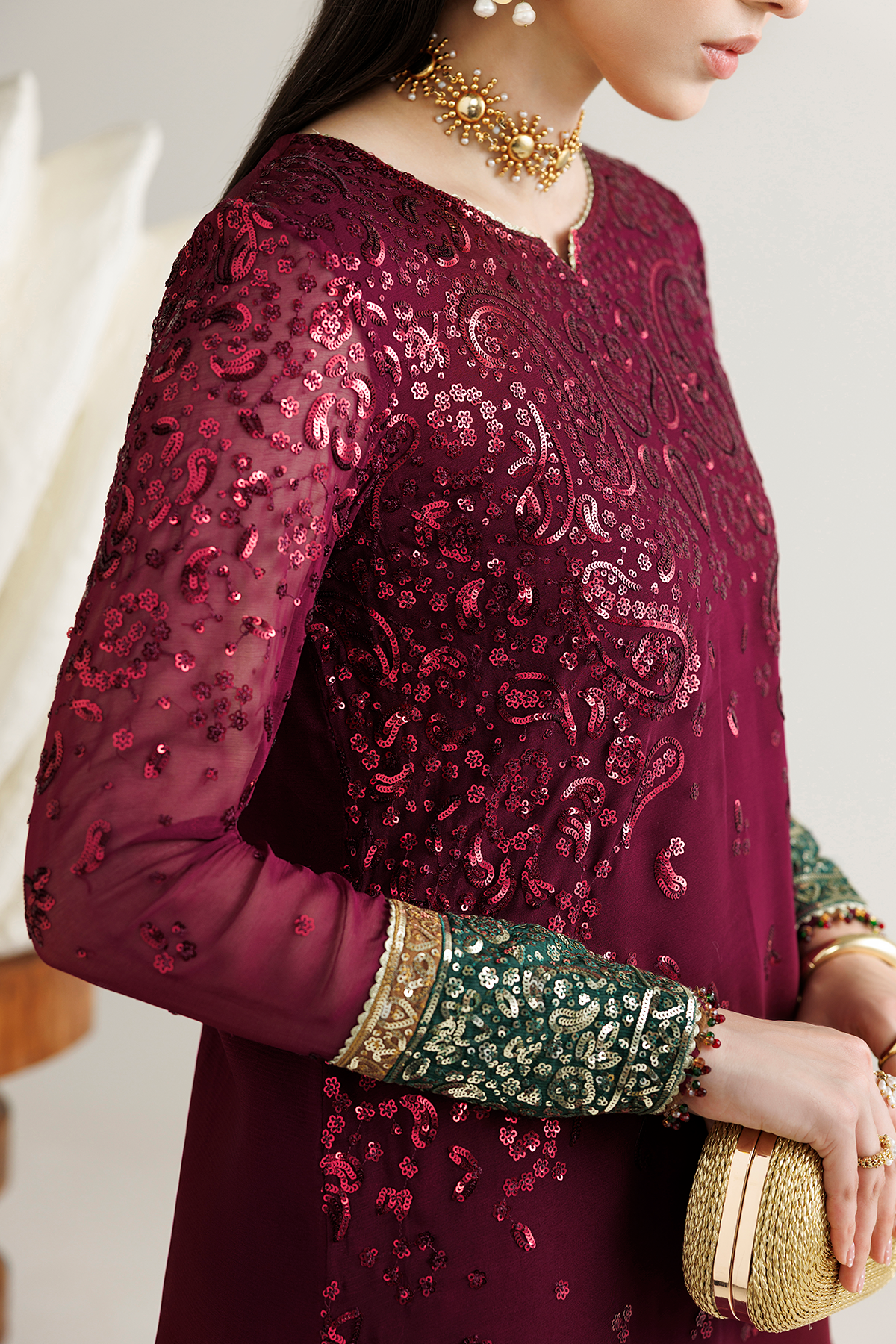 Jazmin EMBROIDERED CHIFFON UC-3137 Mirelle Luxury Formals '26 Pret Pakistani designer outfit look 8