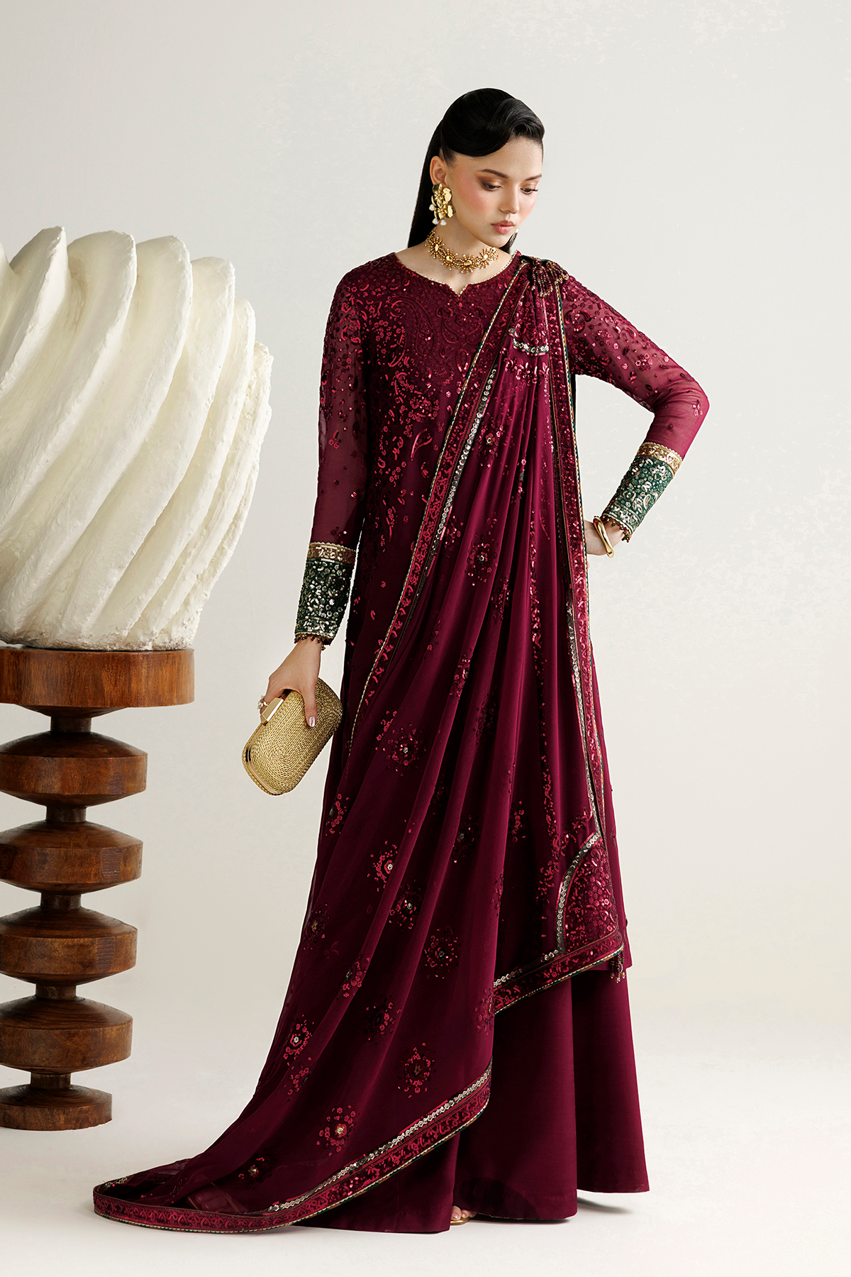 Jazmin EMBROIDERED CHIFFON UC-3137 Mirelle Luxury Formals '26 Pret Pakistani designer outfit look 1