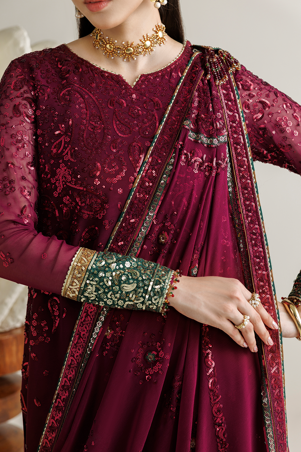 Jazmin EMBROIDERED CHIFFON UC-3137 Mirelle Luxury Formals '26 Pret Pakistani designer outfit look 4