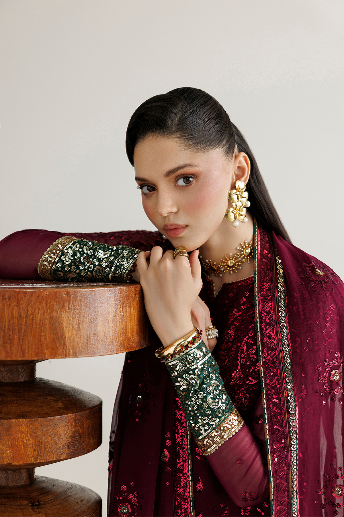 Jazmin EMBROIDERED CHIFFON UC-3137 Mirelle Luxury Formals '26 Pret Pakistani designer outfit look 11