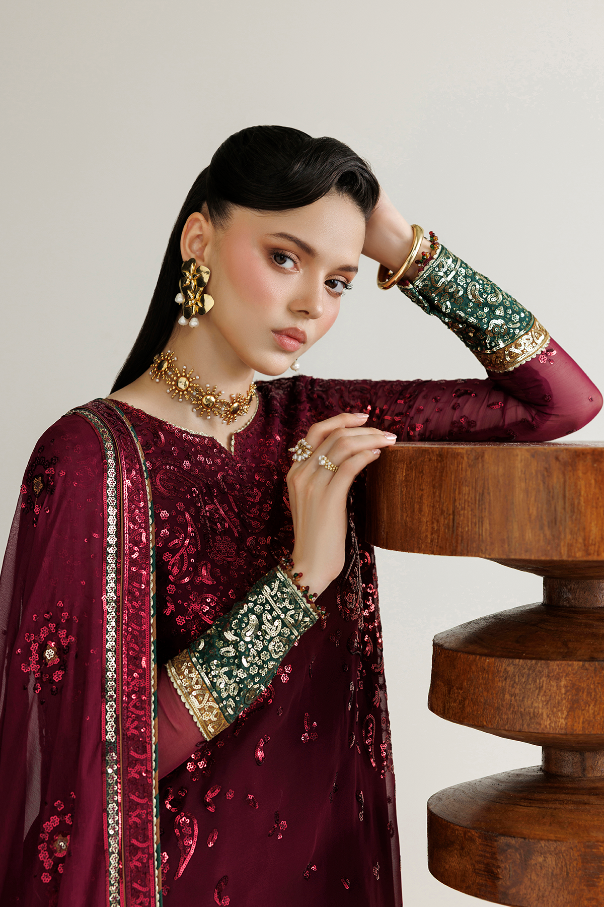 Jazmin EMBROIDERED CHIFFON UC-3137 Mirelle Luxury Formals '26 Pret Pakistani designer outfit look 2