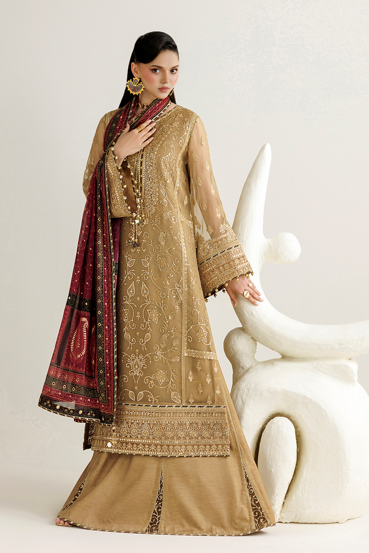 Jazmin EMBROIDERED CHIFFON UC-3136 Mirelle Luxury Formals '26 Pret Pakistani designer outfit look 6