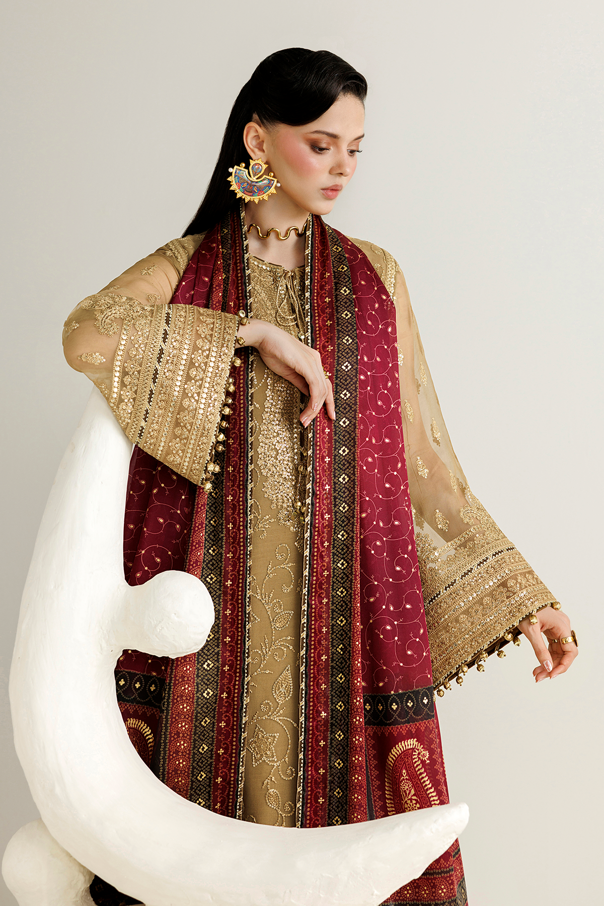 Jazmin EMBROIDERED CHIFFON UC-3136 Mirelle Luxury Formals '26 Pret Pakistani designer outfit look 2