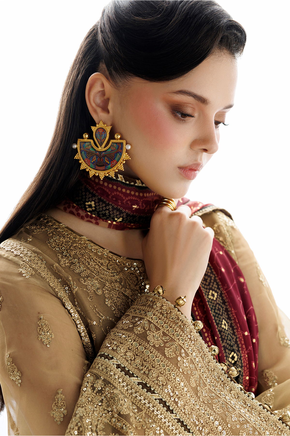 Jazmin EMBROIDERED CHIFFON UC-3136 Mirelle Luxury Formals '26 Pret Pakistani designer outfit look 11
