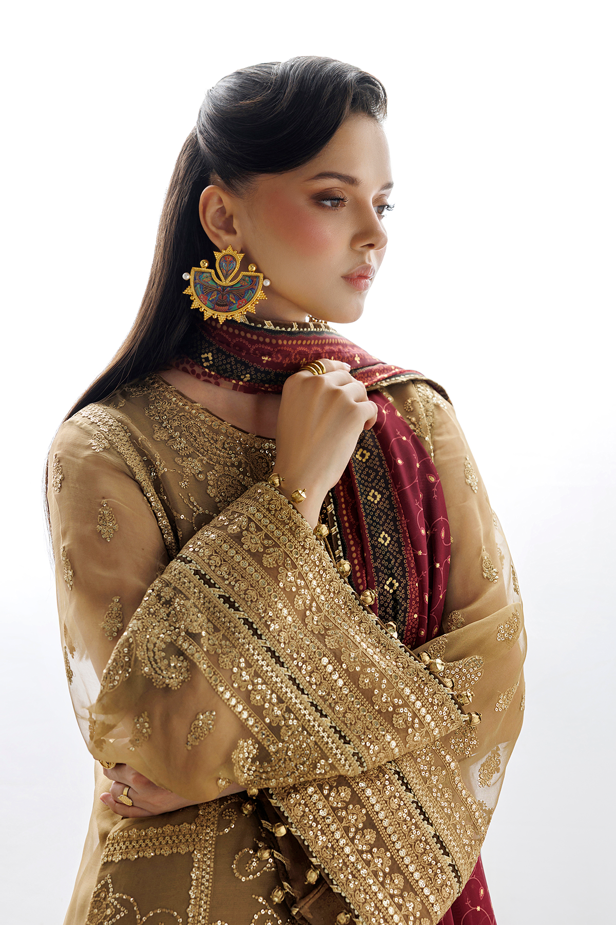 Jazmin EMBROIDERED CHIFFON UC-3136 Mirelle Luxury Formals '26 Pret Pakistani designer outfit look 8