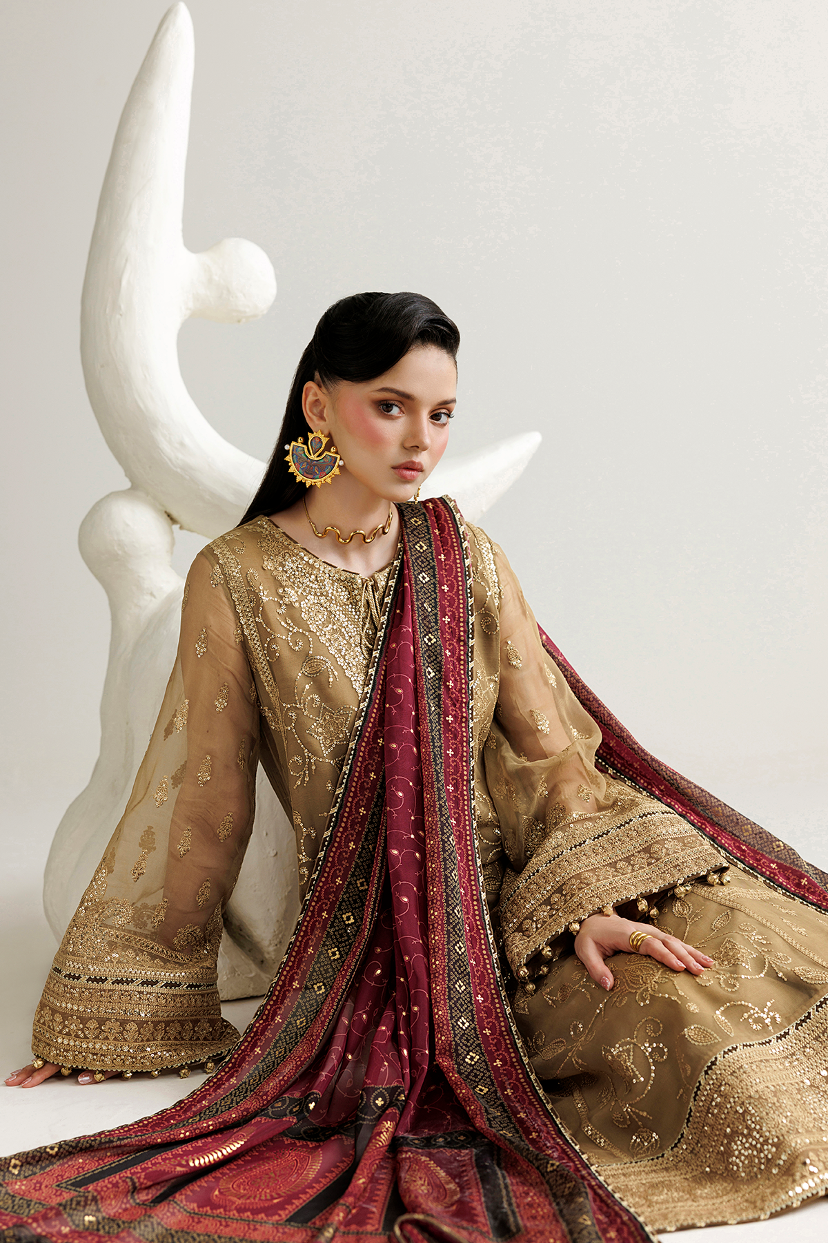 Jazmin EMBROIDERED CHIFFON UC-3136 Mirelle Luxury Formals '26 Pret Pakistani designer outfit look 13