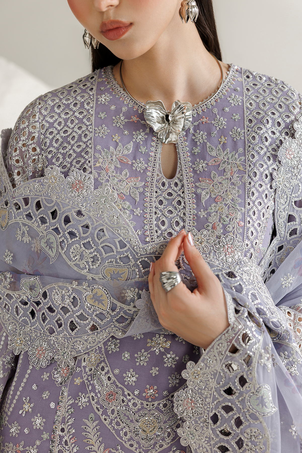 Jazmin EMBROIDERED CHIFFON UC-3145 Mirelle Luxury Formals '26 Pret Pakistani designer outfit look 6