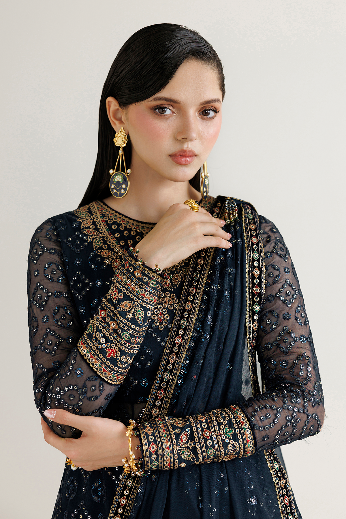 Jazmin EMBROIDERED CHIFFON UC-3144 Mirelle Luxury Formals '26 Pret Pakistani designer outfit look 7