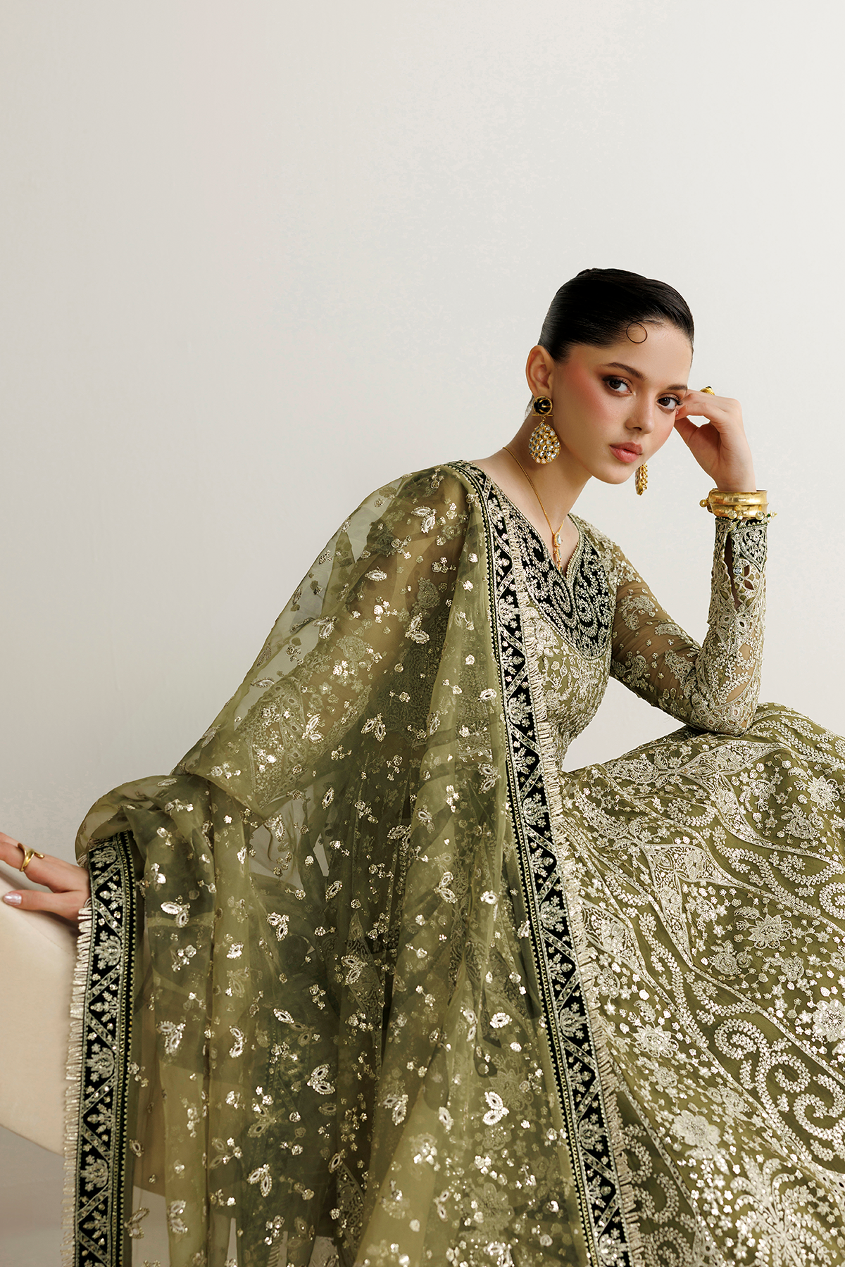 Jazmin EMBROIDERED CHIFFON UC-3141 Mirelle Luxury Formals '26 Pret Pakistani designer outfit look 5