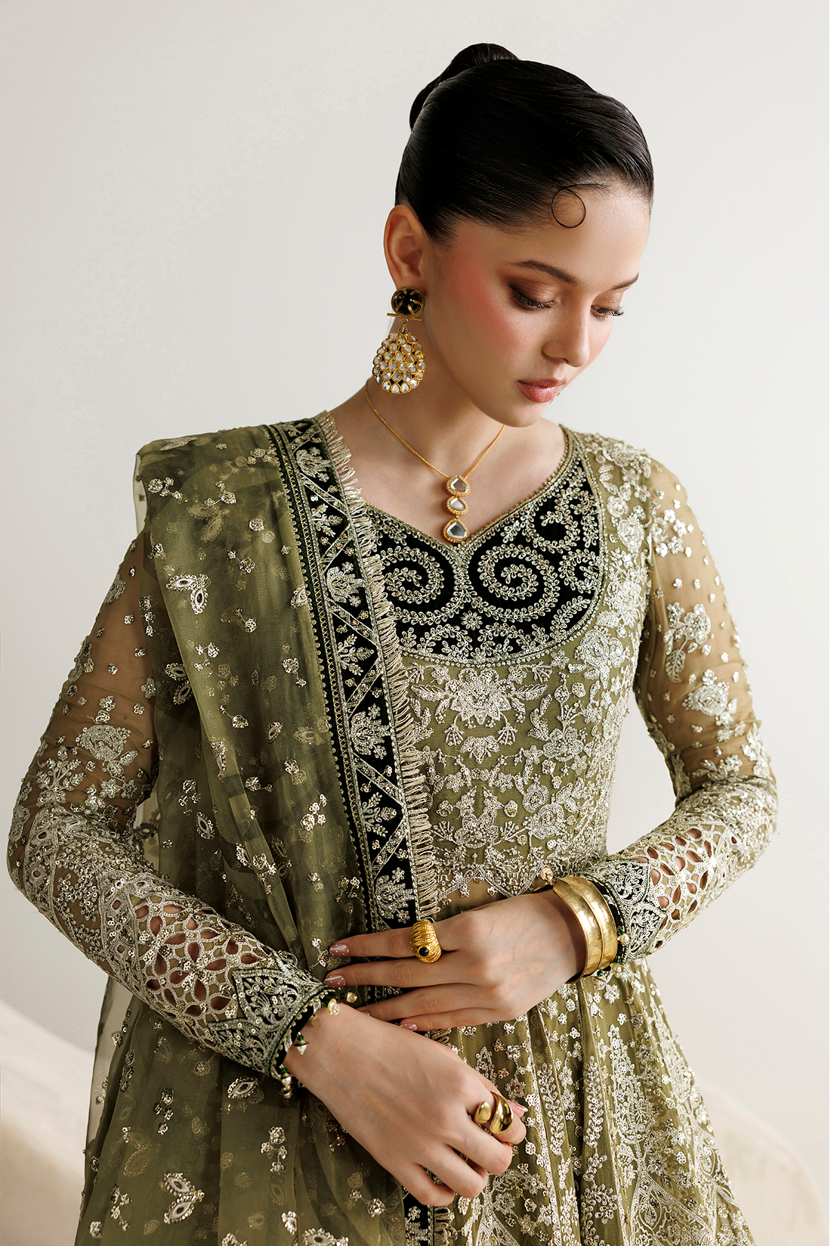 Jazmin EMBROIDERED CHIFFON UC-3141 Mirelle Luxury Formals '26 Pret Pakistani designer outfit look 9
