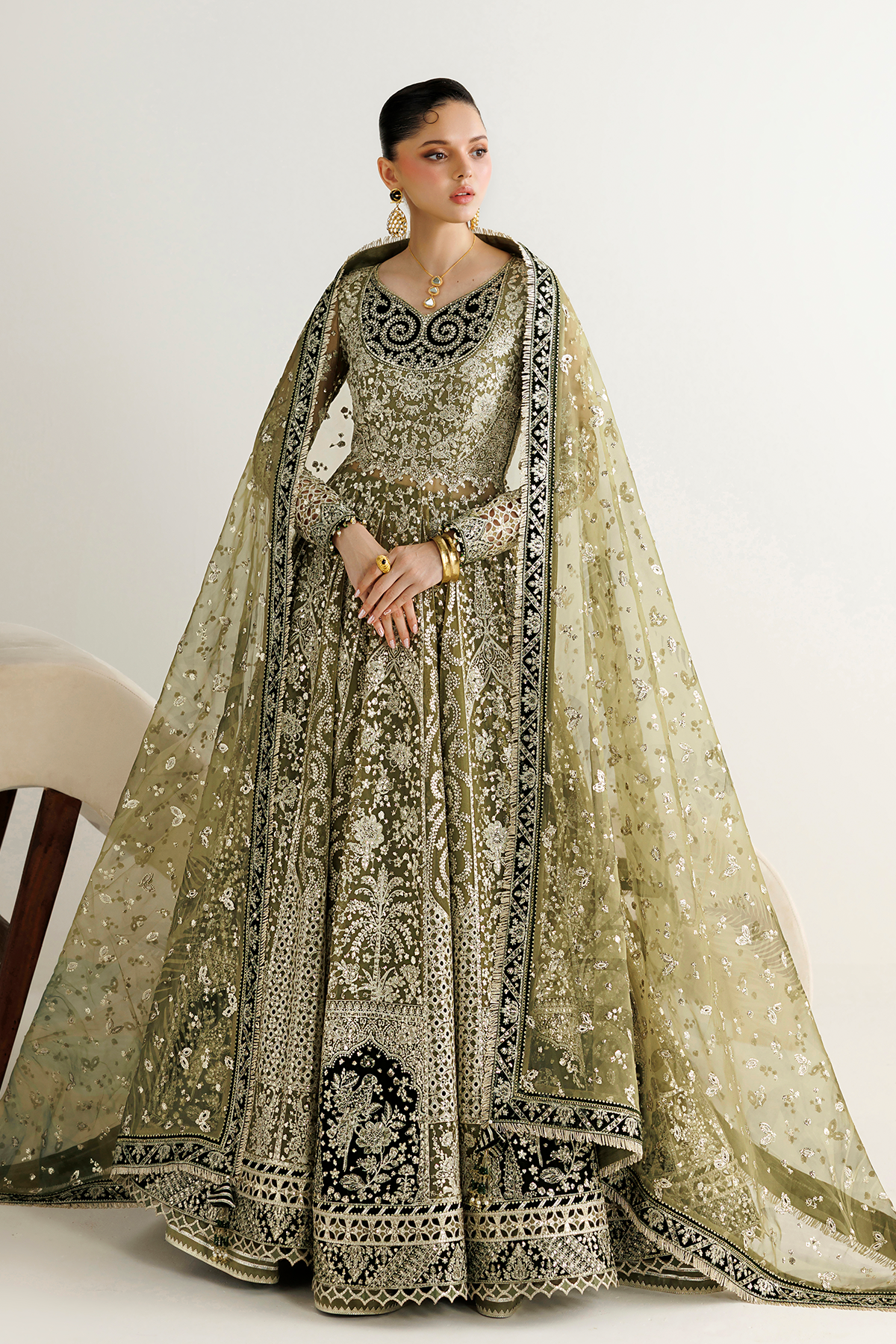 Jazmin EMBROIDERED CHIFFON UC-3141 Mirelle Luxury Formals '26 Pret Pakistani designer outfit look 6