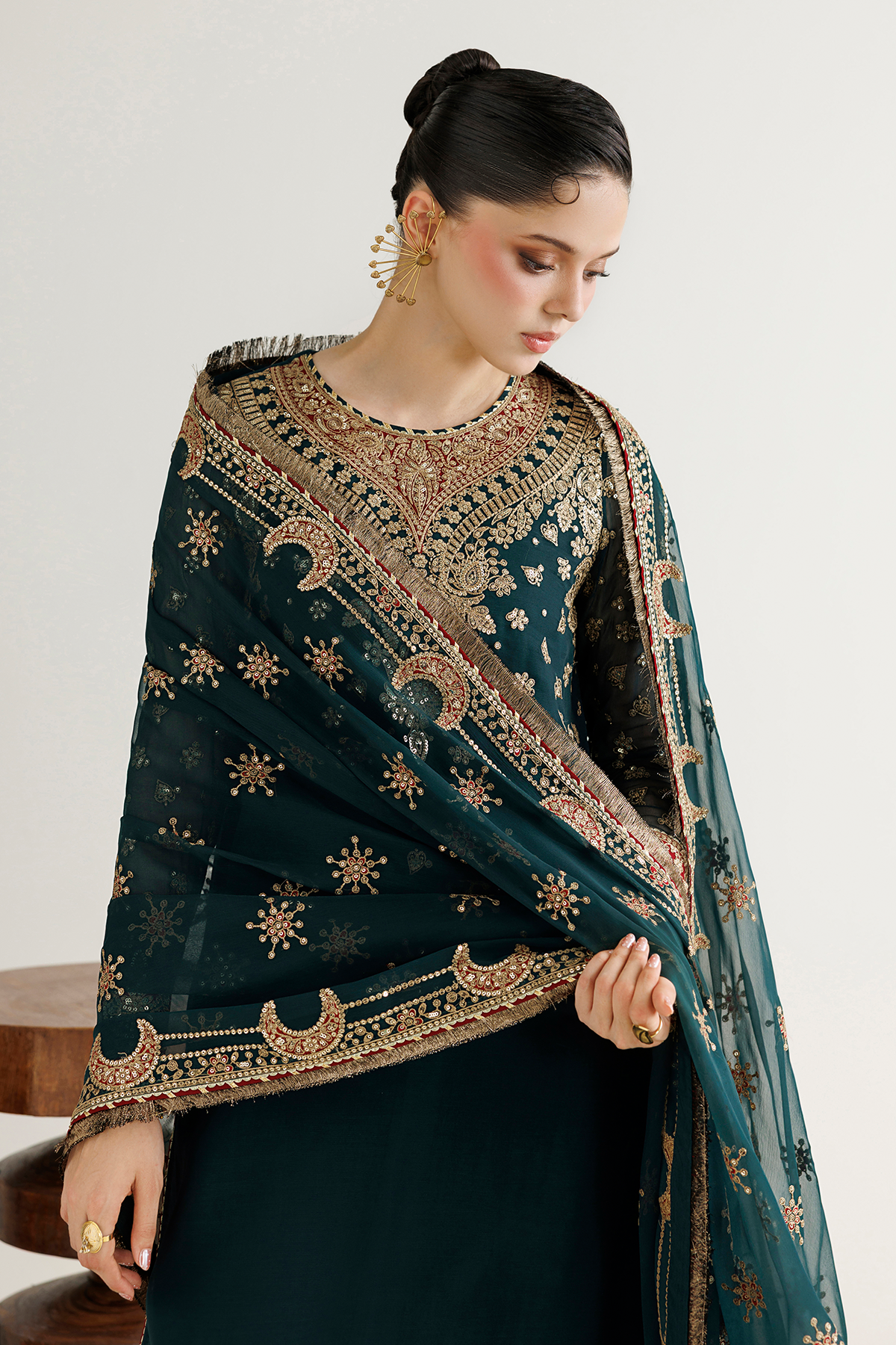 Jazmin EMBROIDERED CHIFFON UC-3139 Mirelle Luxury Formals '26 Pret Pakistani designer outfit look 6