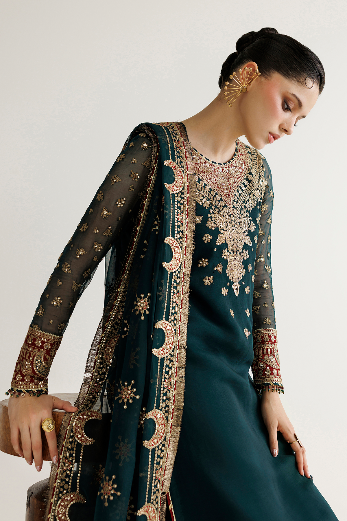 Jazmin EMBROIDERED CHIFFON UC-3139 Mirelle Luxury Formals '26 Pret Pakistani designer outfit look 4