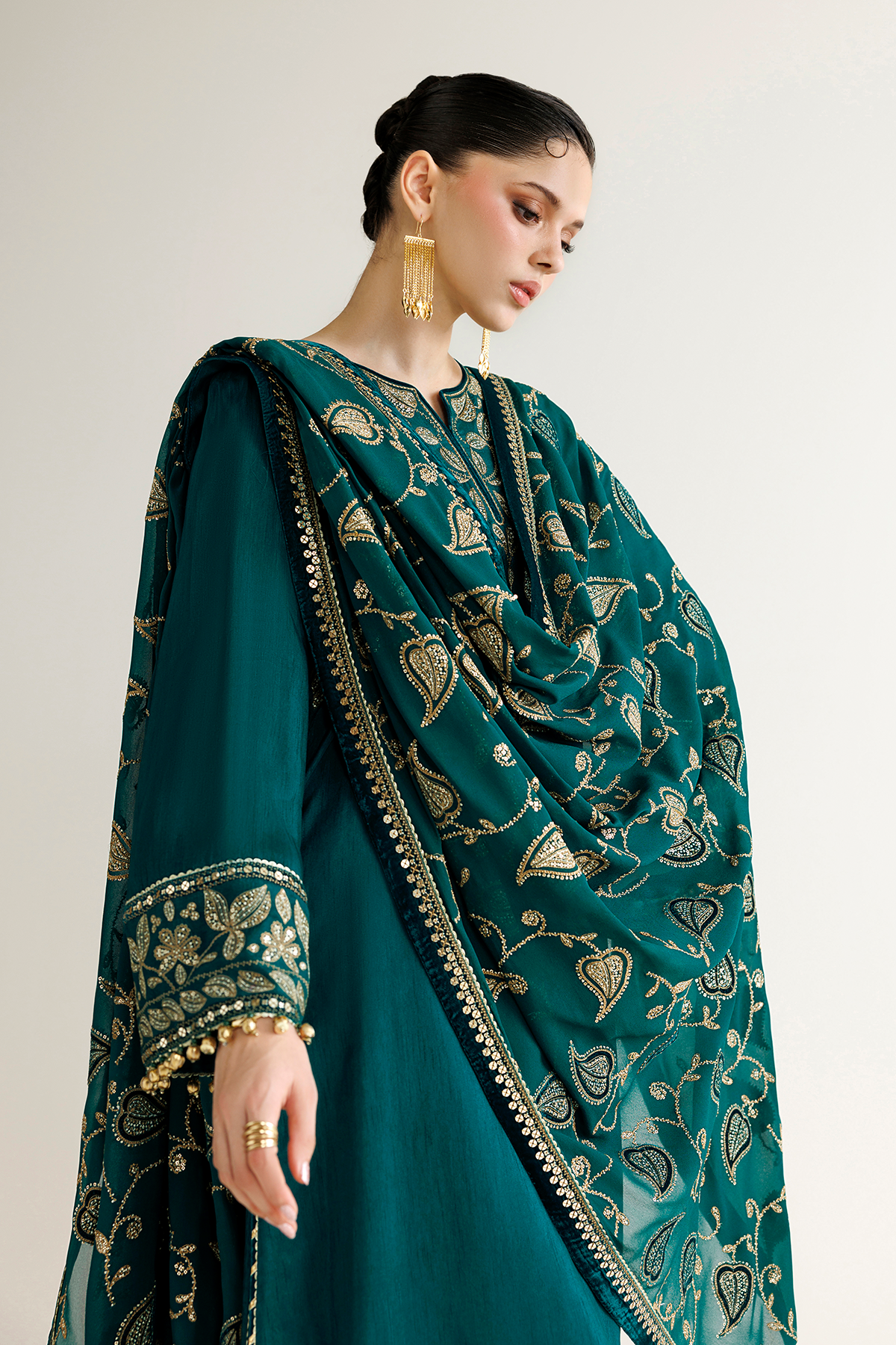 Jazmin EMBROIDERED RAW SILK UR-7092 Mirelle Luxury Formals '26 Pret Pakistani designer outfit look 7