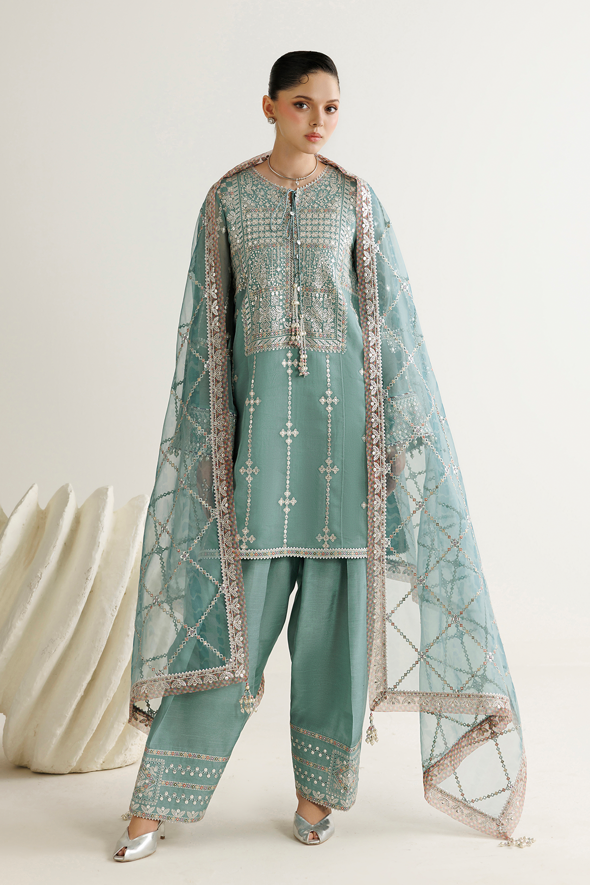 Jazmin EMBROIDERED CHIFFON UC-3138 Mirelle Luxury Formals '26 Pret Pakistani designer outfit look 1