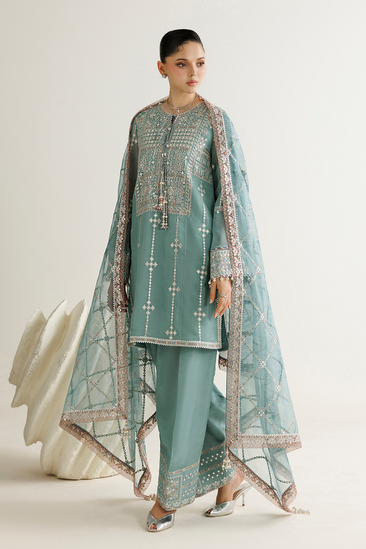 Jazmin EMBROIDERED CHIFFON UC-3138 Mirelle Luxury Formals '26 Pret Pakistani designer outfit look 6