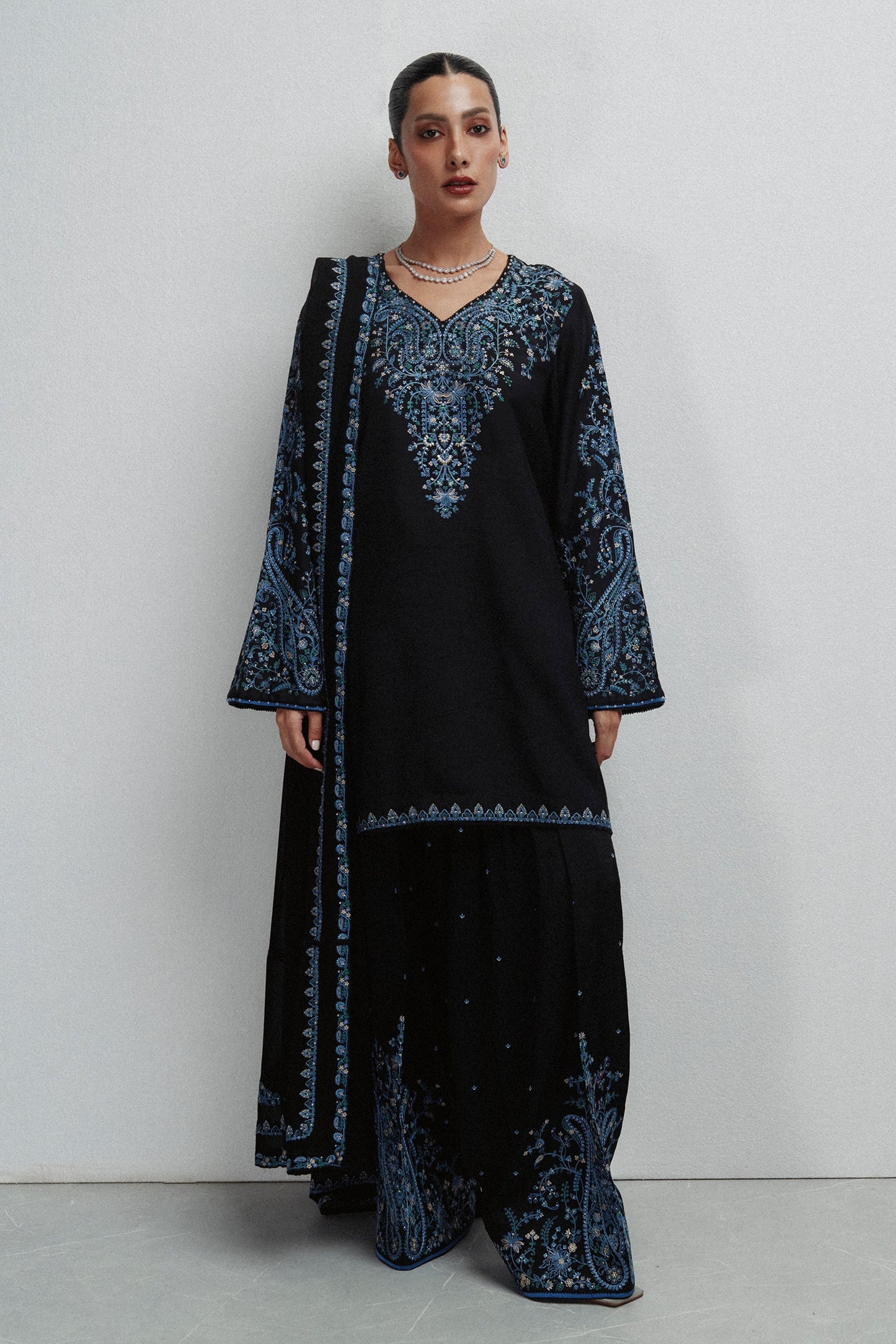 Zara Shahjahan Lapis Winter Festive 2026 Pret Pakistani designer outfit look 1