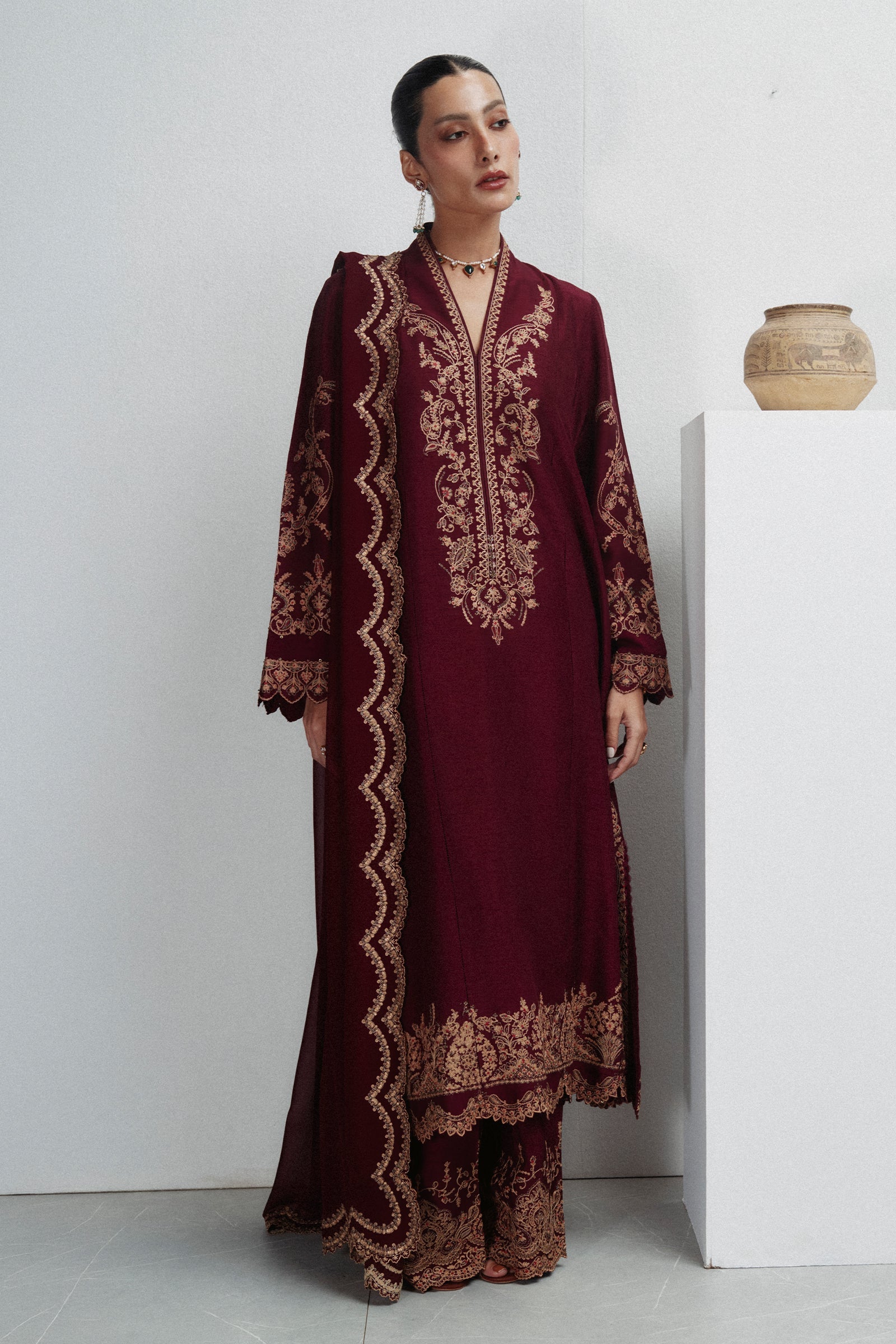 Zara Shahjahan Caravaggio Winter Festive 2026 Pret Pakistani designer outfit look 1