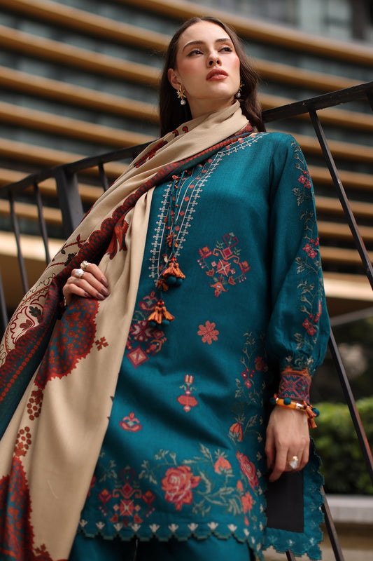 Charizma 3-Pc Unstitched Peach Leather Collection Psw6-07 Charizma | Poshima Winter V1 '26 image 2
