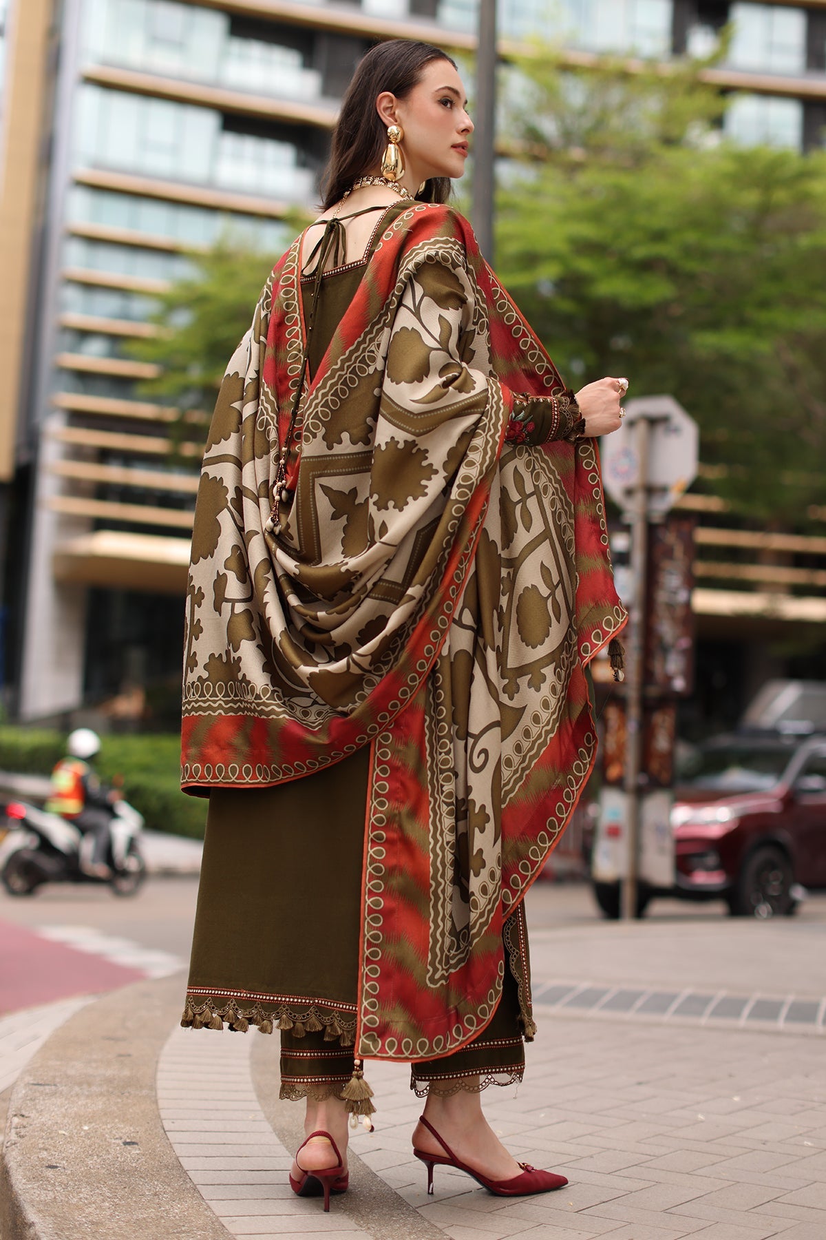 Charizma 3-Pc Unstitched Peach Leather Collection Psw6-05 Charizma | Poshima Winter V1 '26 image 4