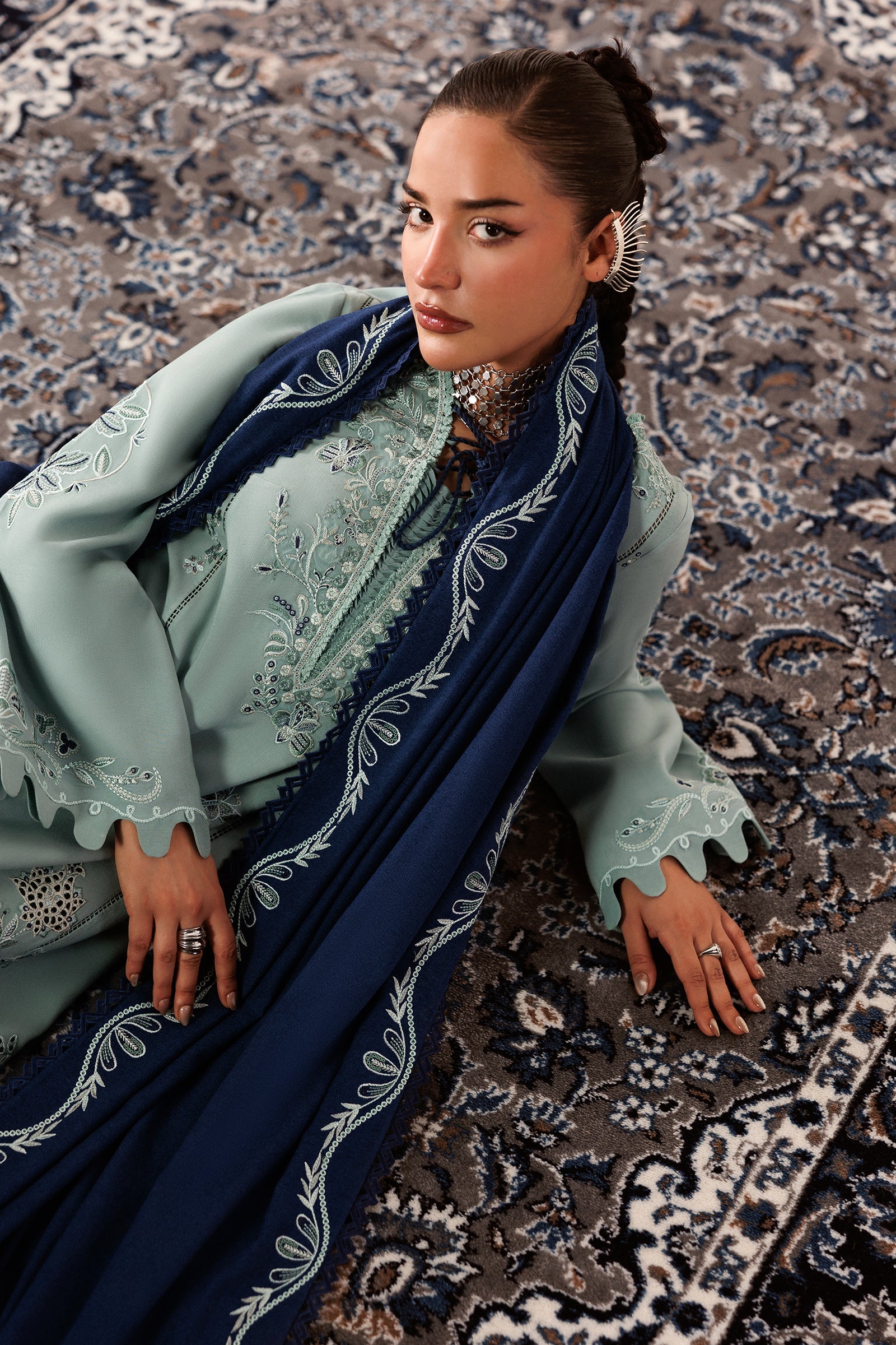 Qalamkar Qlw-11 Taliya Qalamkar | Qline Linen '26 Pret image 8