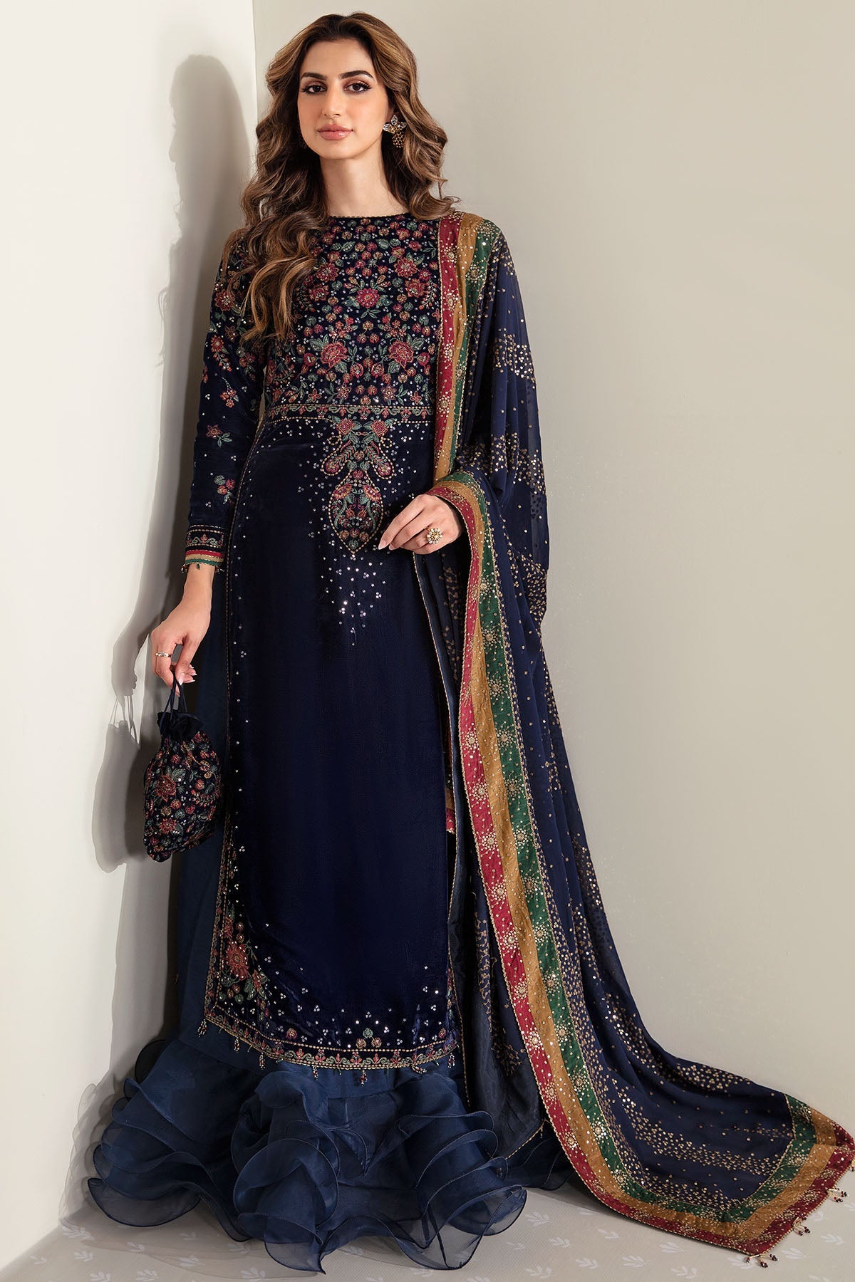 Embroidered Velvet Formal VF-2005