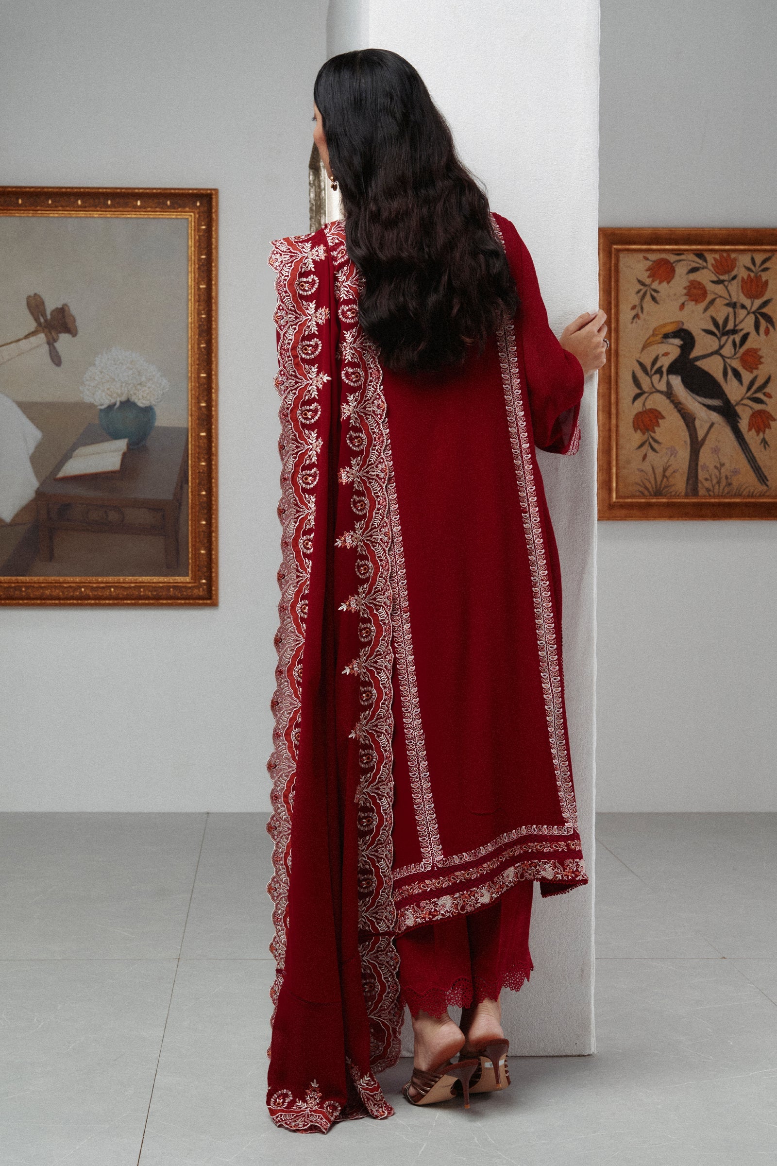 Zara Shahjahan Carmine Winter Festive 2026 Pret Pakistani designer outfit look 3
