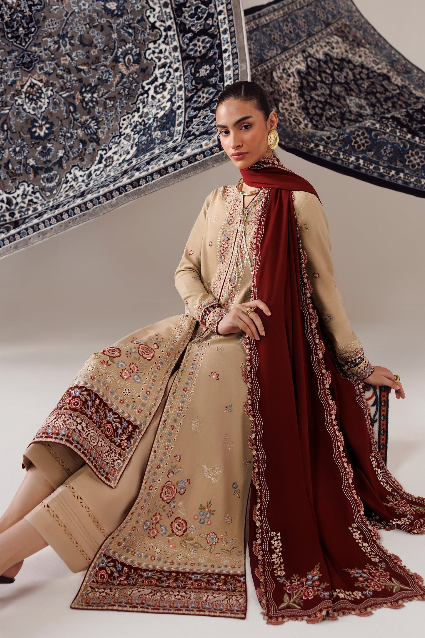 Qalamkar Qlw-16 Hamna Qalamkar | Qline Linen '26 Pret image 3