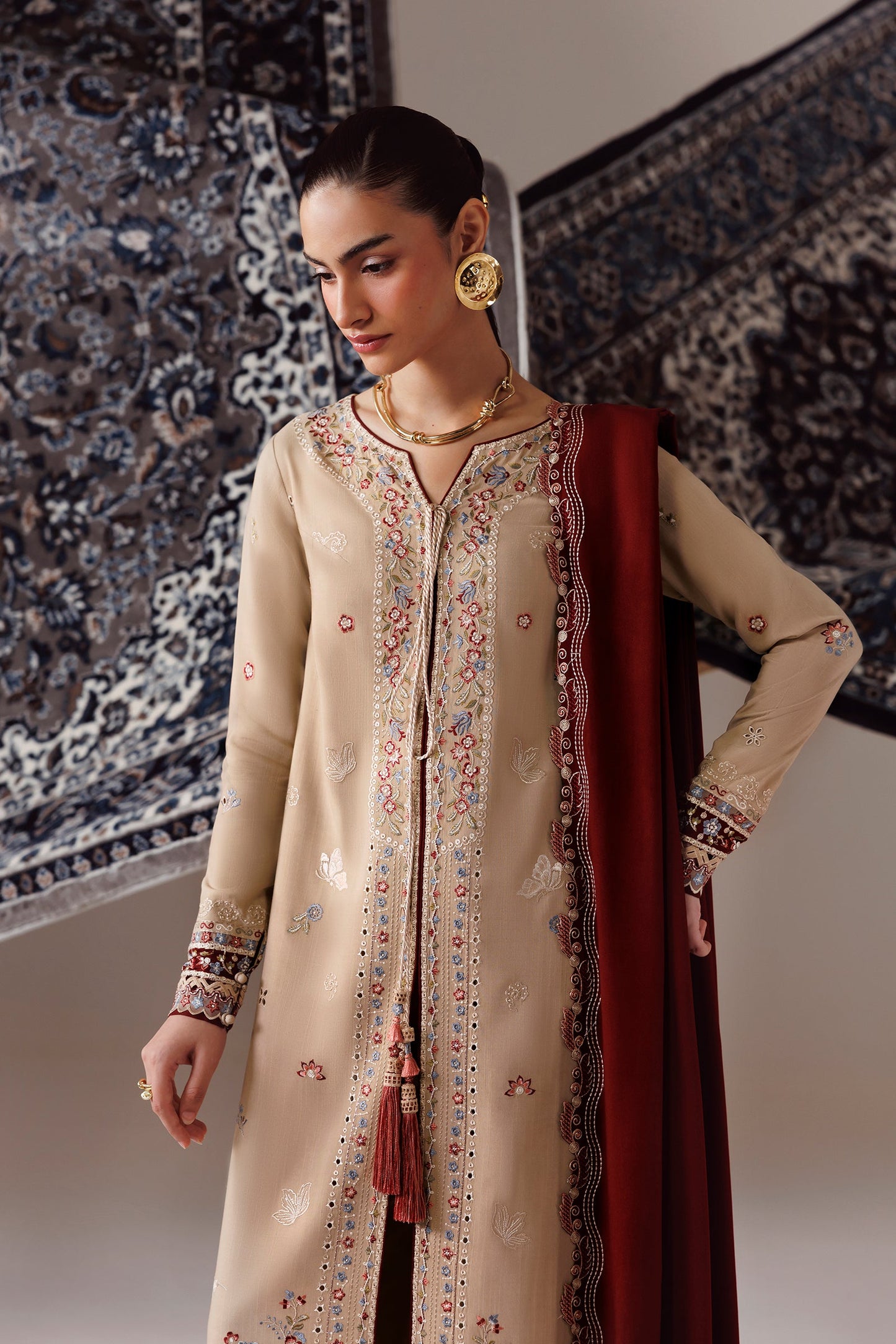 Qalamkar Qlw-16 Hamna Qalamkar | Qline Linen '26 Pret image 5