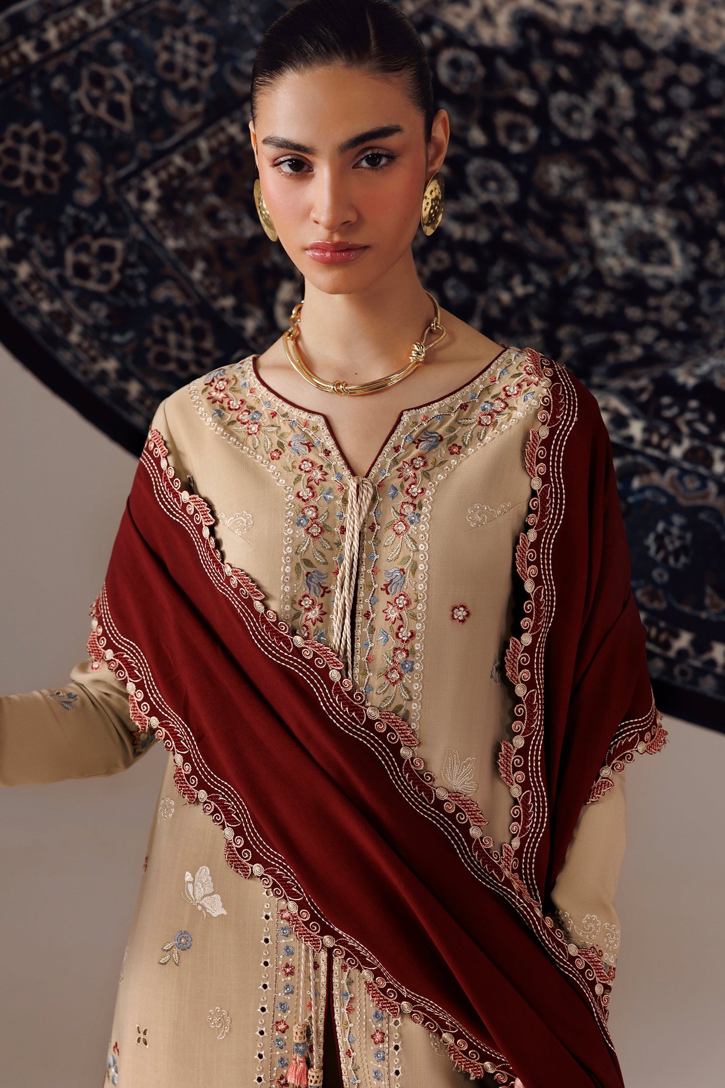 Qalamkar Qlw-16 Hamna Qalamkar | Qline Linen '26 Pret image 7