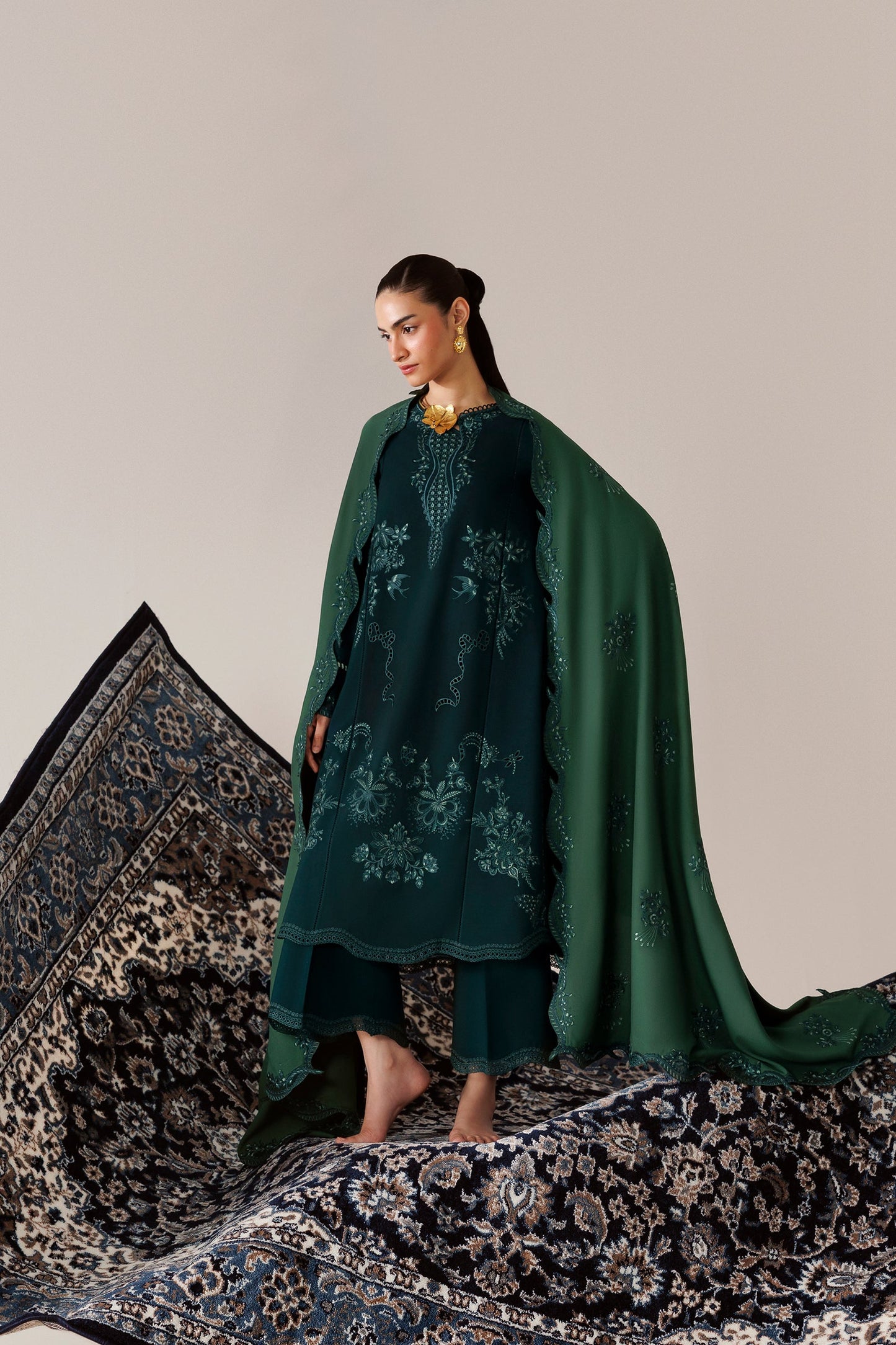 Qalamkar Qlw-09 Roma Qalamkar | Qline Linen '26 Pret image 6