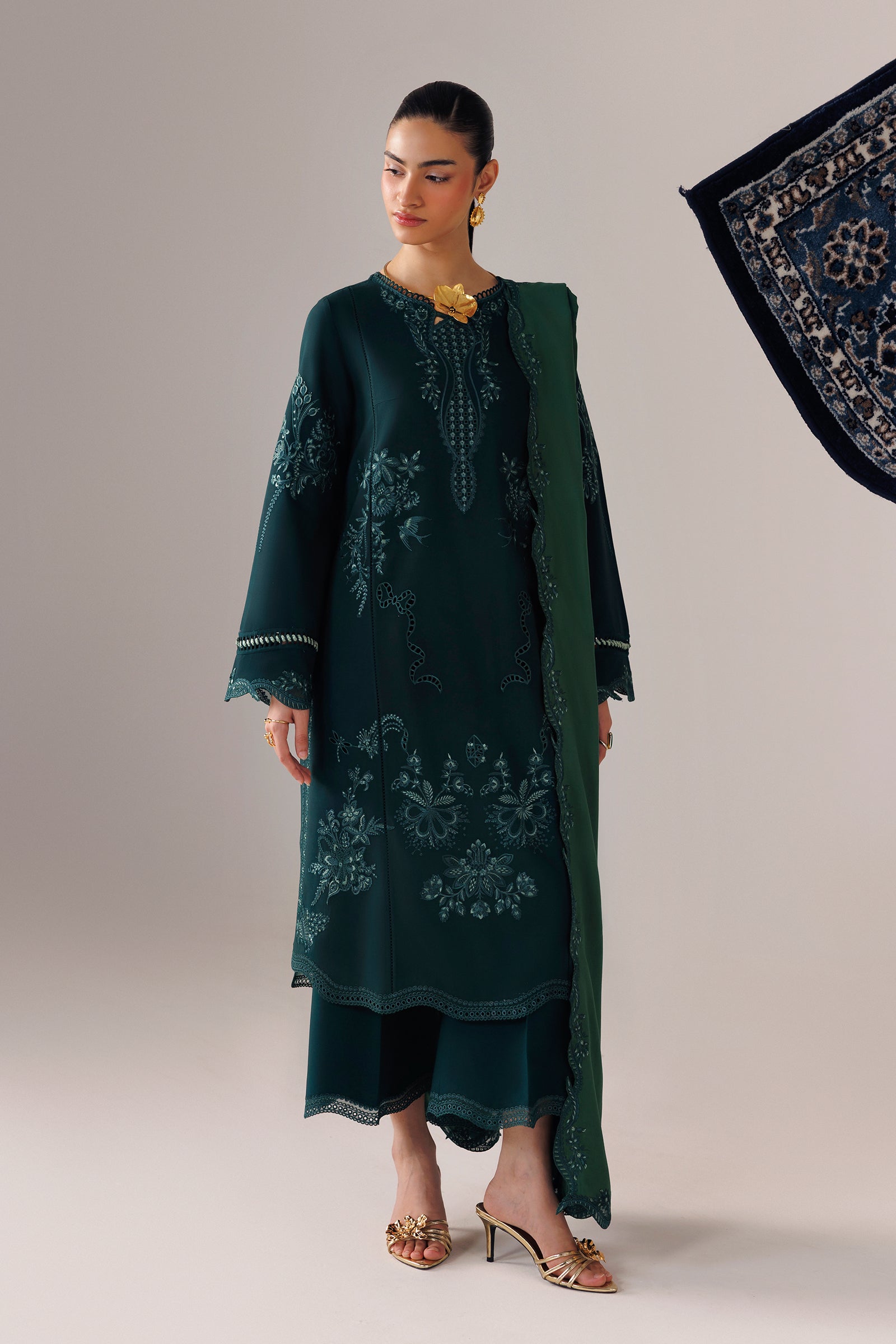 Qalamkar Qlw-09 Roma Qalamkar | Qline Linen '26 Pret image 1